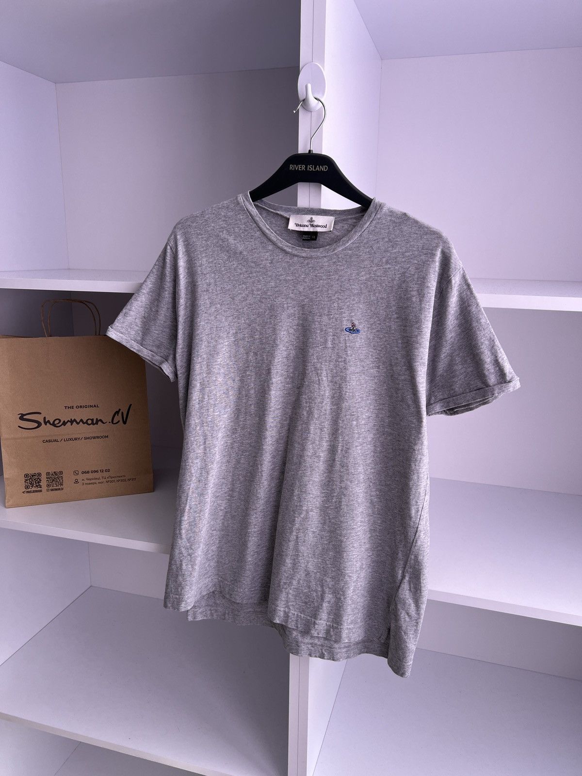 Vintage × Vivienne Westwood Vintage Vivienne Westwood Denim Gray T-Shirt Size US XL / EU 56 / 4 - 3 Thumbnail