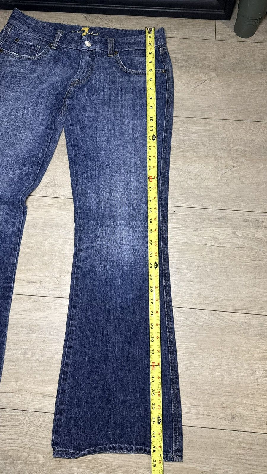 7 For All Mankind Y2K 2000s Women’s 7 For All Mankind Embroidered Flared Jeans Size 31" - 8 Thumbnail