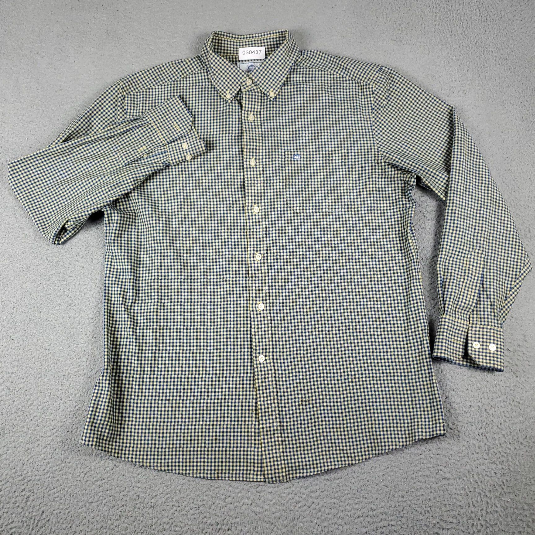 Southern Tide Southern Tide Button-Up Shirt Mens Large Blue Yellow Check Long Sleeve Size US L / EU 52-54 / 3 - 3 Thumbnail