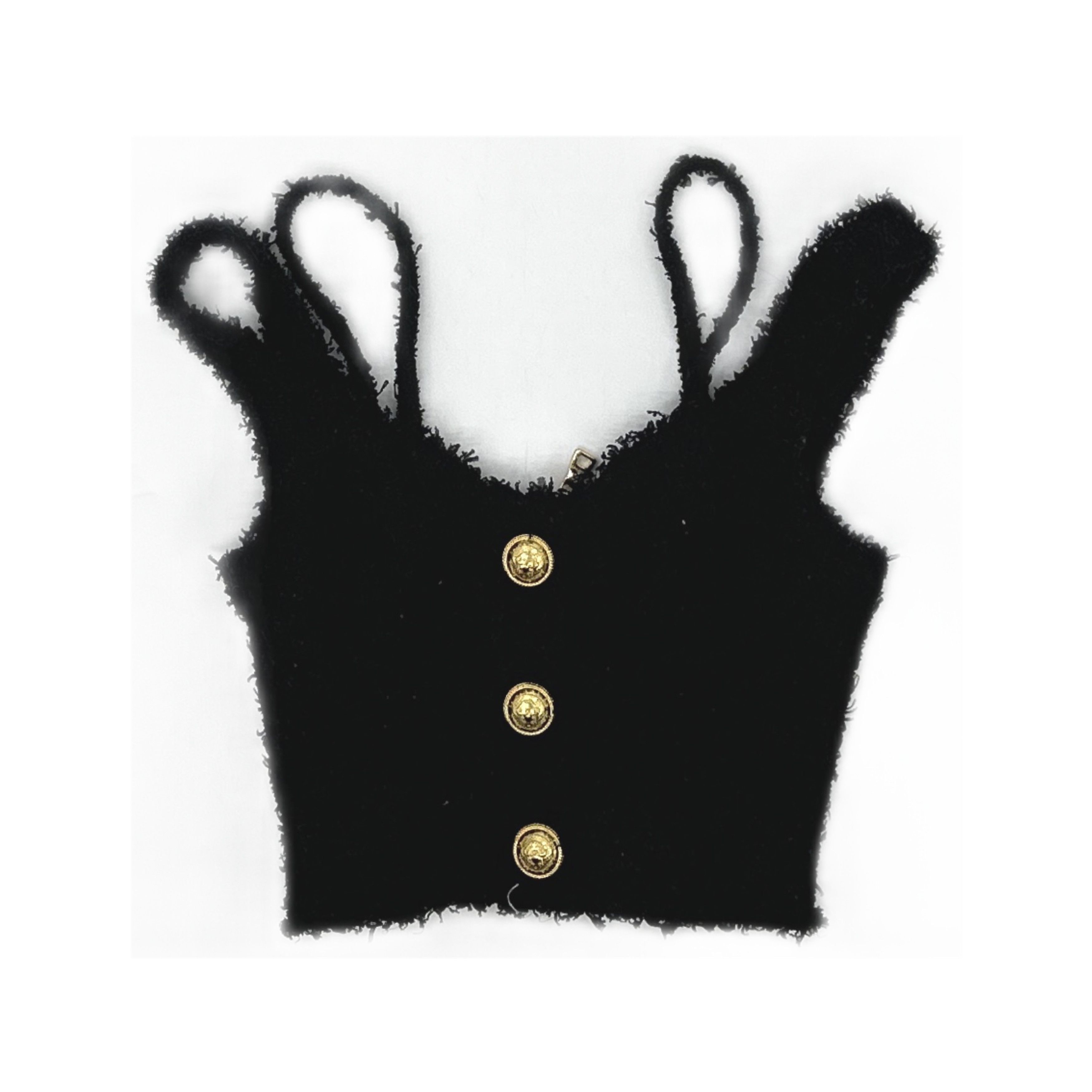 Balmain Balmain Gold Button Crop Top FR 34 Size XS / US 0-2 / IT 36-38 - 1 Thumbnail