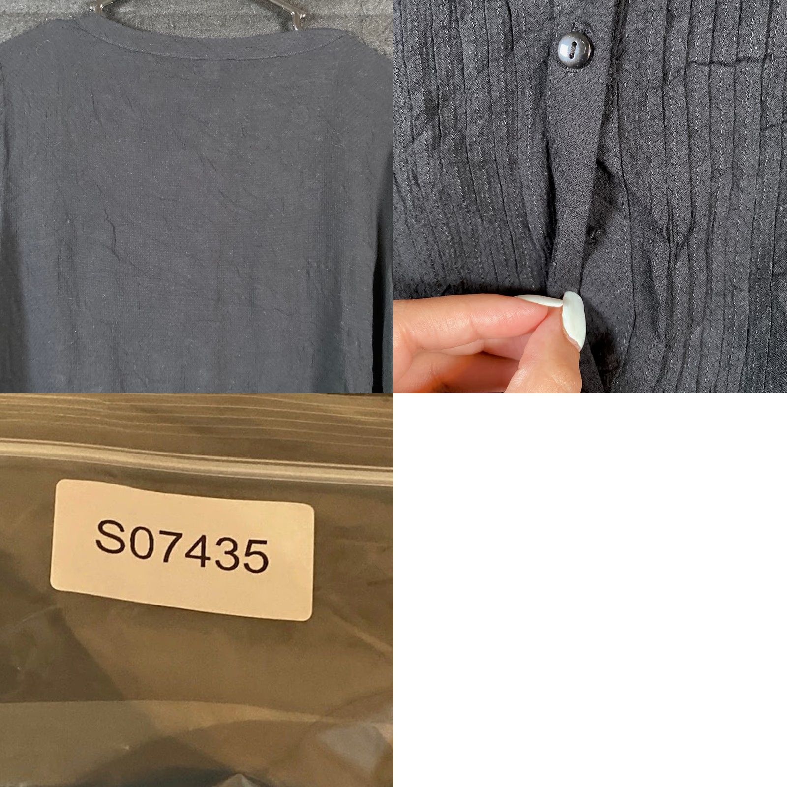Lauren Conrad LC Lauren Conrad Blouse Black V Neck Button Down Long Sleeve Rayon L Womens Size L / US 10 / IT 46 - 9 Thumbnail
