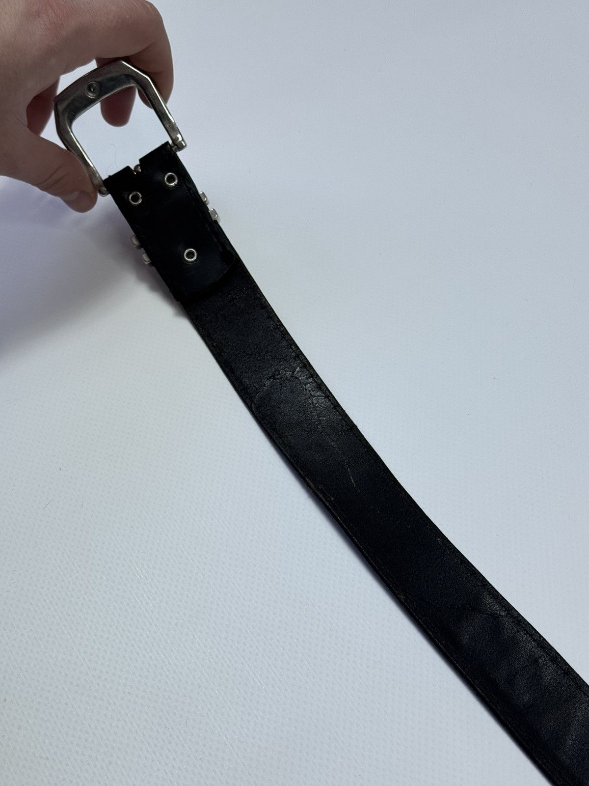 Levi's Vintage Levi’s 501 Logo Leather Belt USA Y2k distressed Size ONE SIZE - 11 Thumbnail