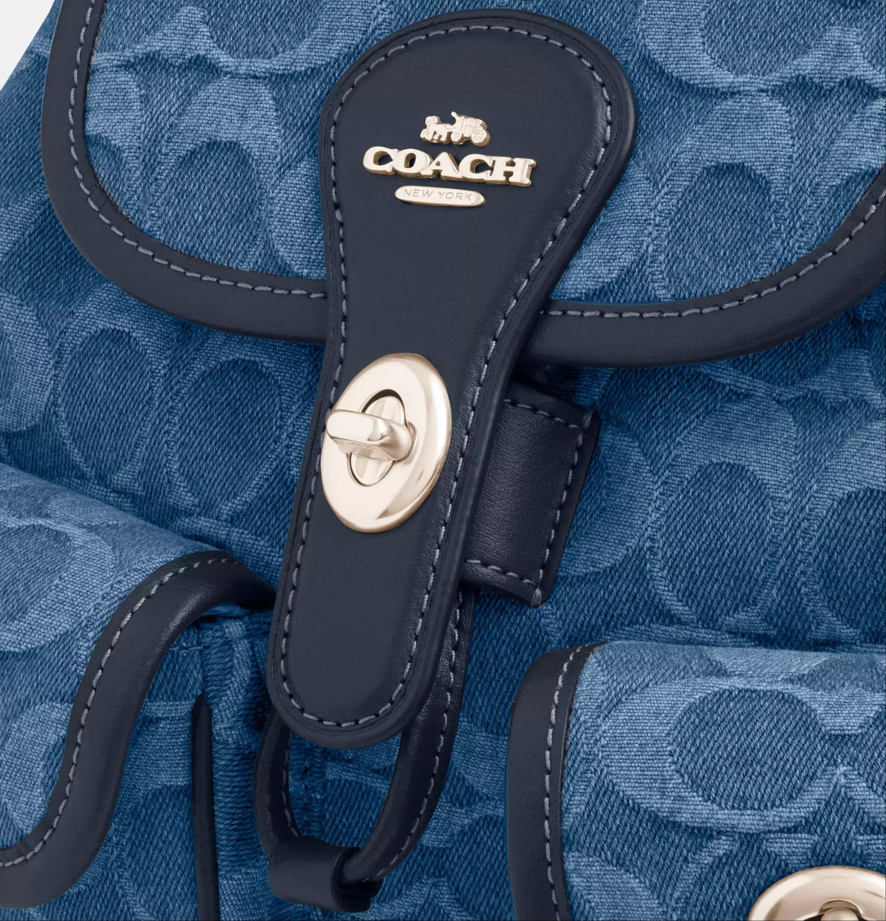 Coach Hadley Backpack In Signature Denim denim CDB95 Size ONE SIZE - 13 Thumbnail
