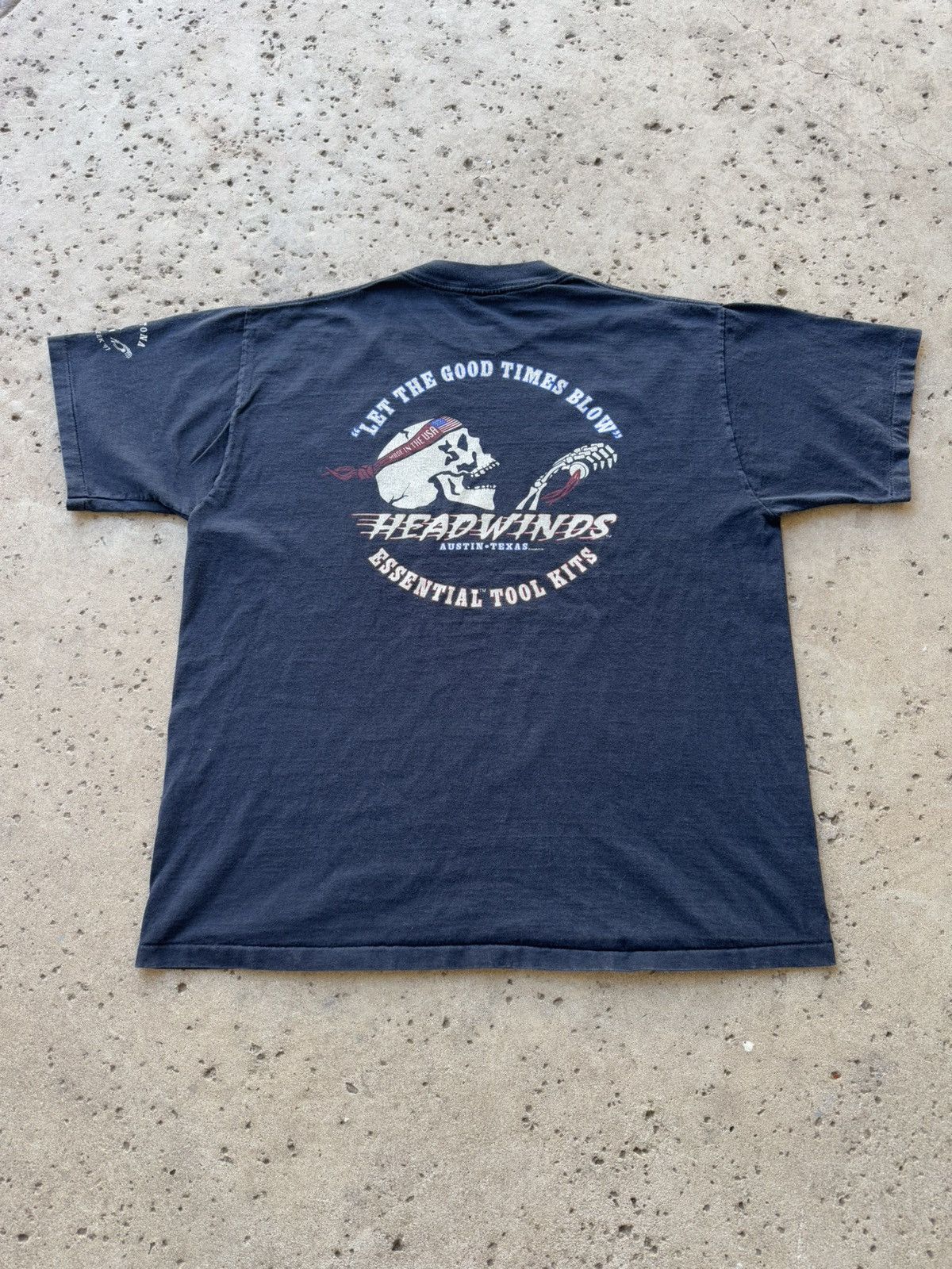 Levi's × Vintage Vtg 90s Daytona Bike Week Headwinds Skull Faded Black Tee XL Size US XXL / EU 58 / 5 - 2 Thumbnail
