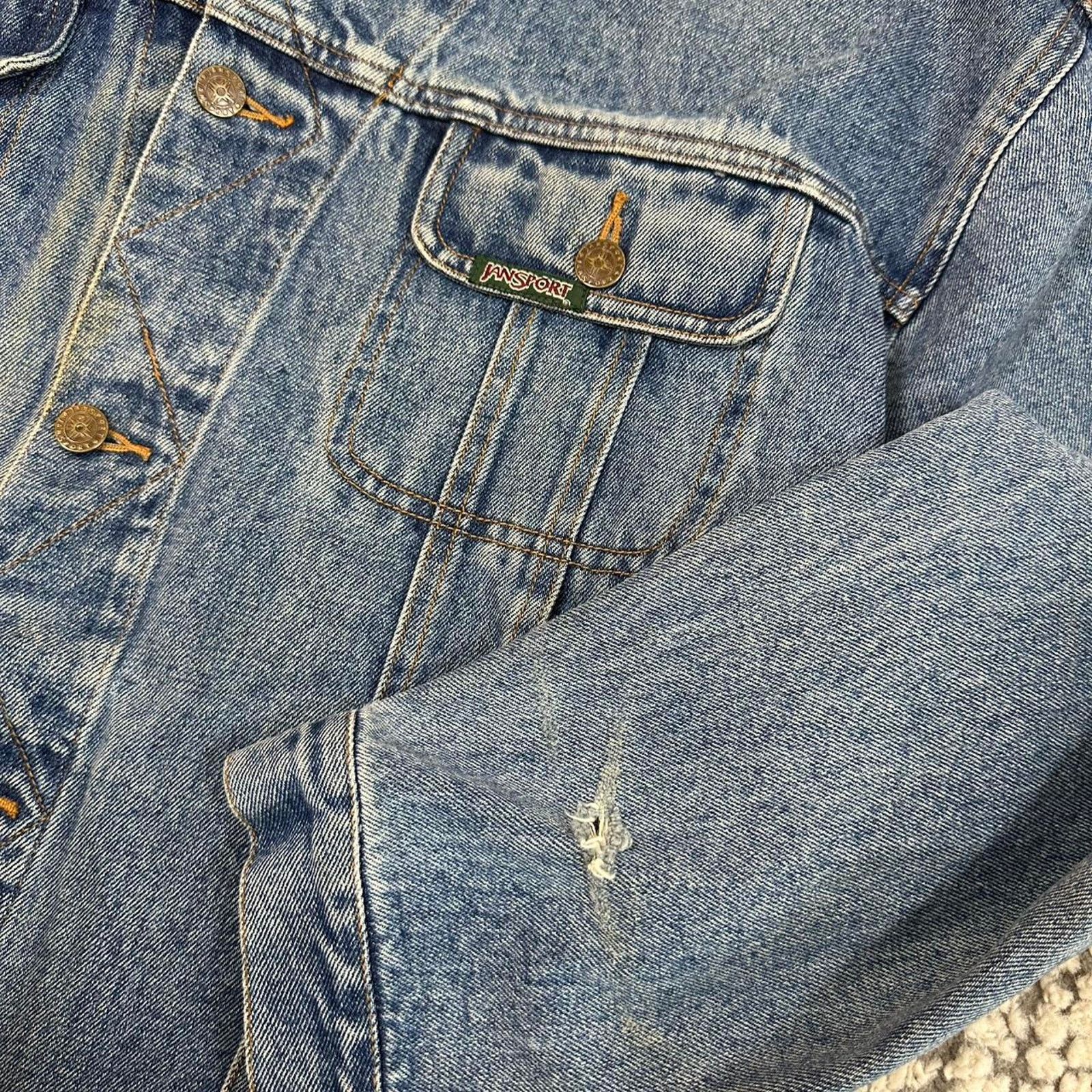 Jansport × Vintage Vintage Jansport Denim Trucker Jacket Size US L / EU 52-54 / 3 - 4 Thumbnail