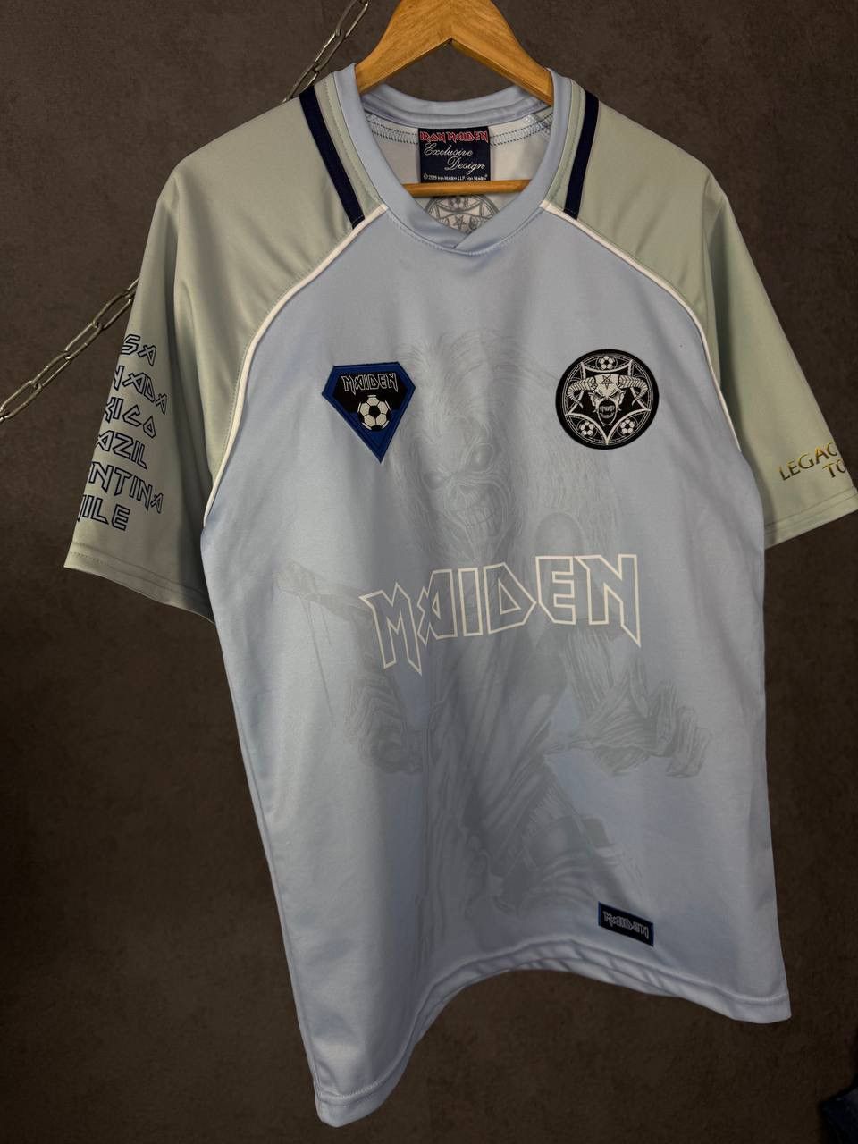 Iron Maiden Iron Maiden rock band soccer jersey tee Size US M / EU 48-50 / 2 - 3 Thumbnail
