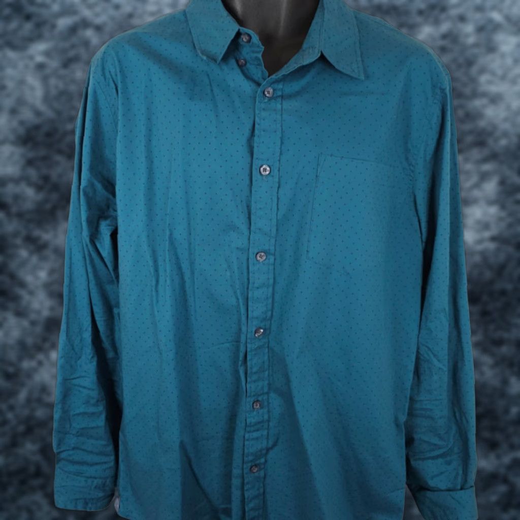 Lee Lee Shirt Mens Large Blue Stretch Regular Fit All Over Print Long Sleeves Shirt Regular Mens Blue Lee Shirt Long Sleeve Button-Up Collared Tee? Size US L / EU 52-54 / 3 - 1 Thumbnail