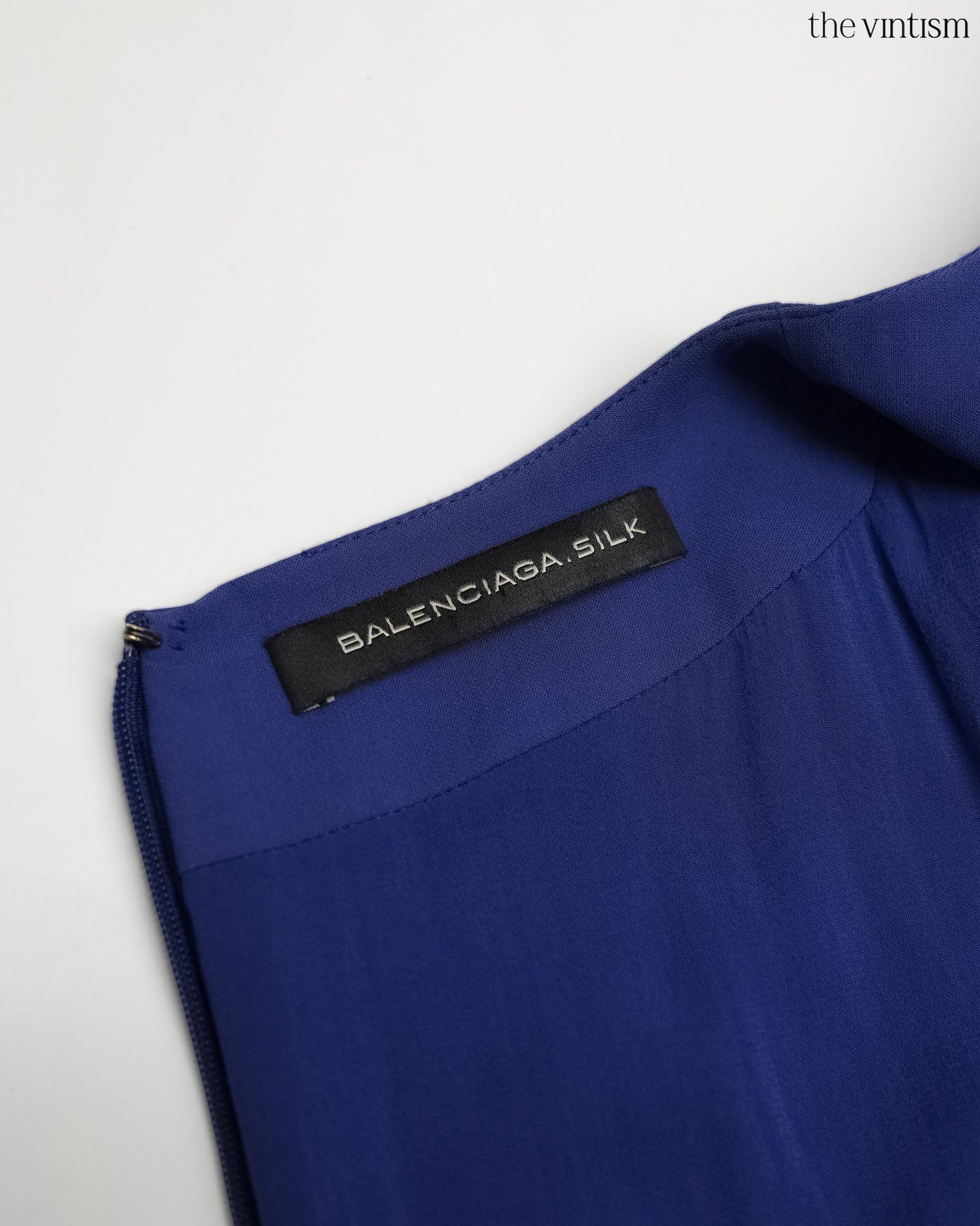 Balenciaga Balenciaga Archival Violet Blue Pure Silk Mini Dress Size S / US 4 / IT 40 - 9 Thumbnail