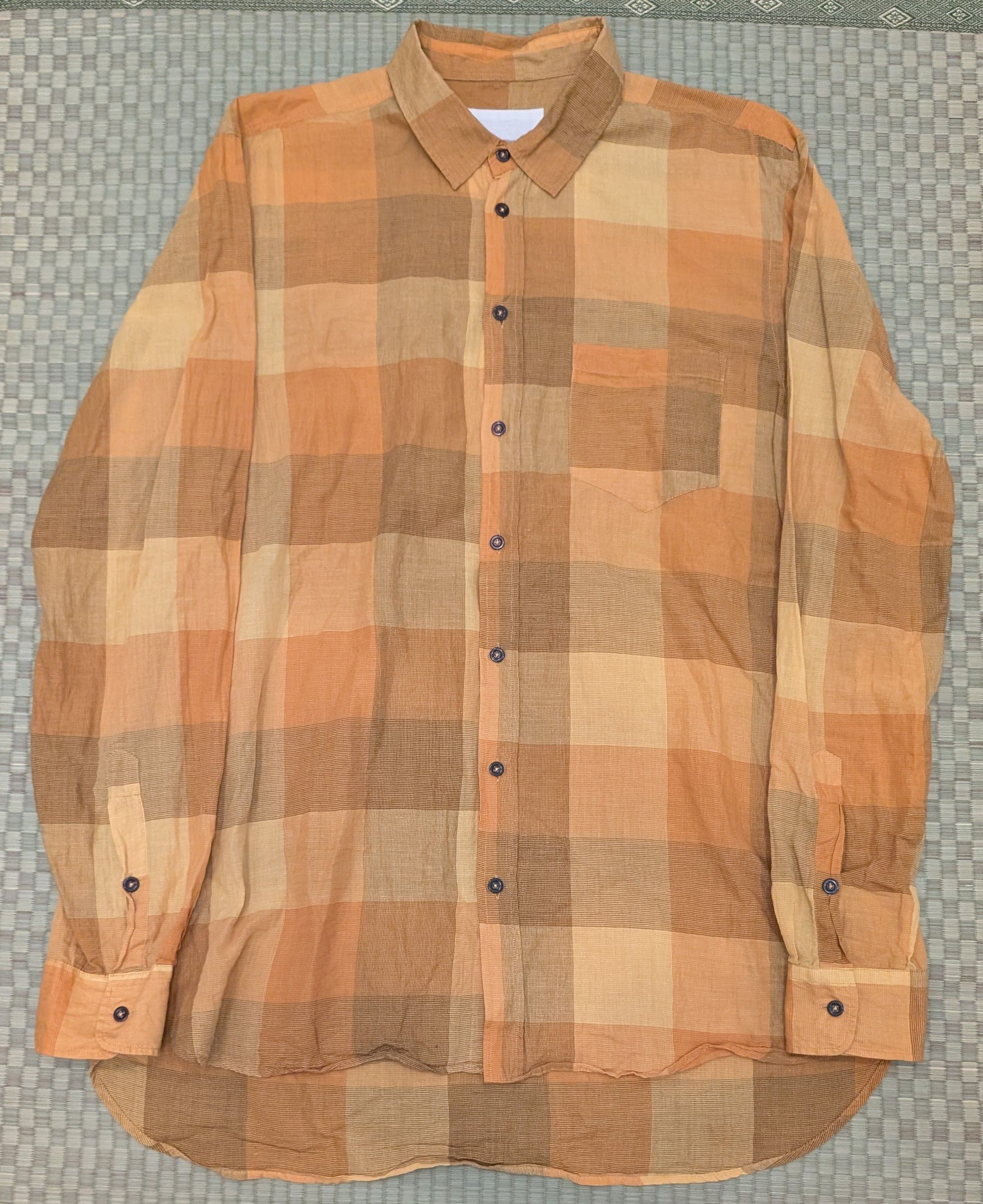 HANSEN Garments Hansen Garments Jesper Chequered Shirt Cotton/Ramie/Linen Size US XL / EU 56 / 4 - 1 Thumbnail