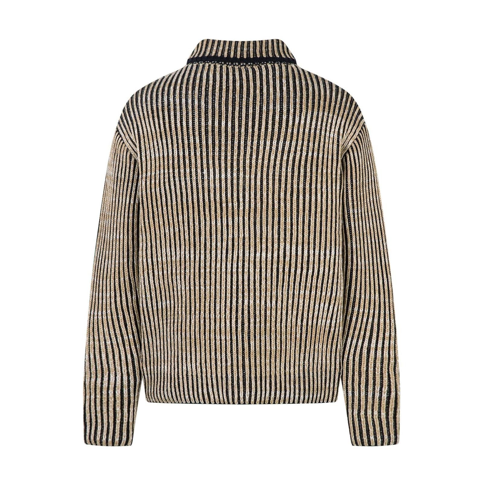 Japanese Brand Striped Zip-Up Knit Jacket, Casual Men's Outerwear Size US M / EU 48-50 / 2 - 2 Thumbnail