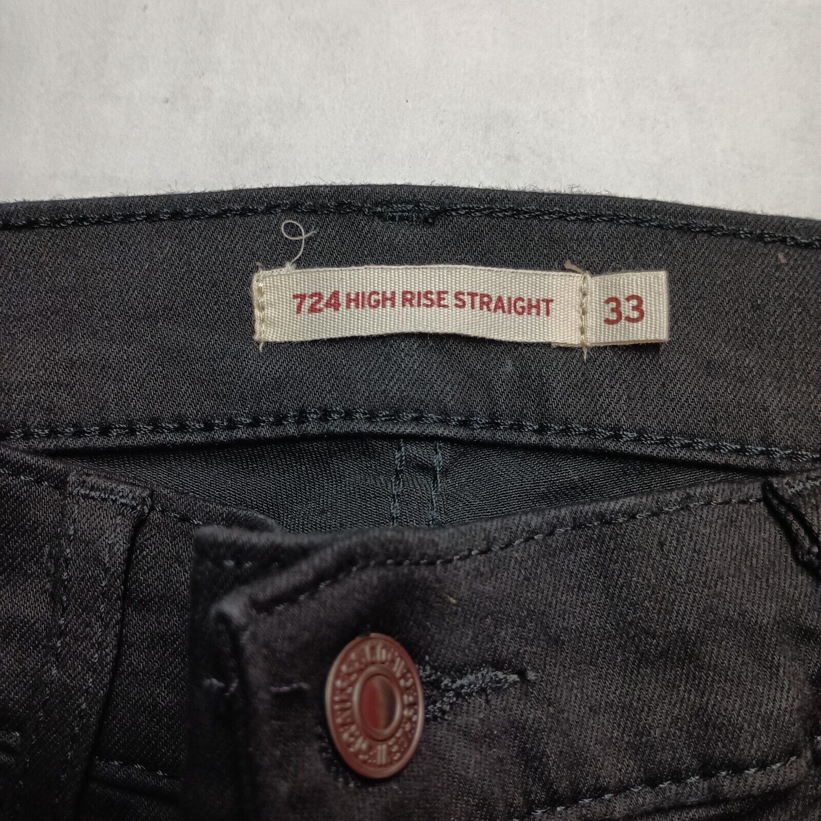 Levi's Levi's 724 Slim Straight Jeans Women's 16 Short 33x30 Black Size 33" - 6 Thumbnail