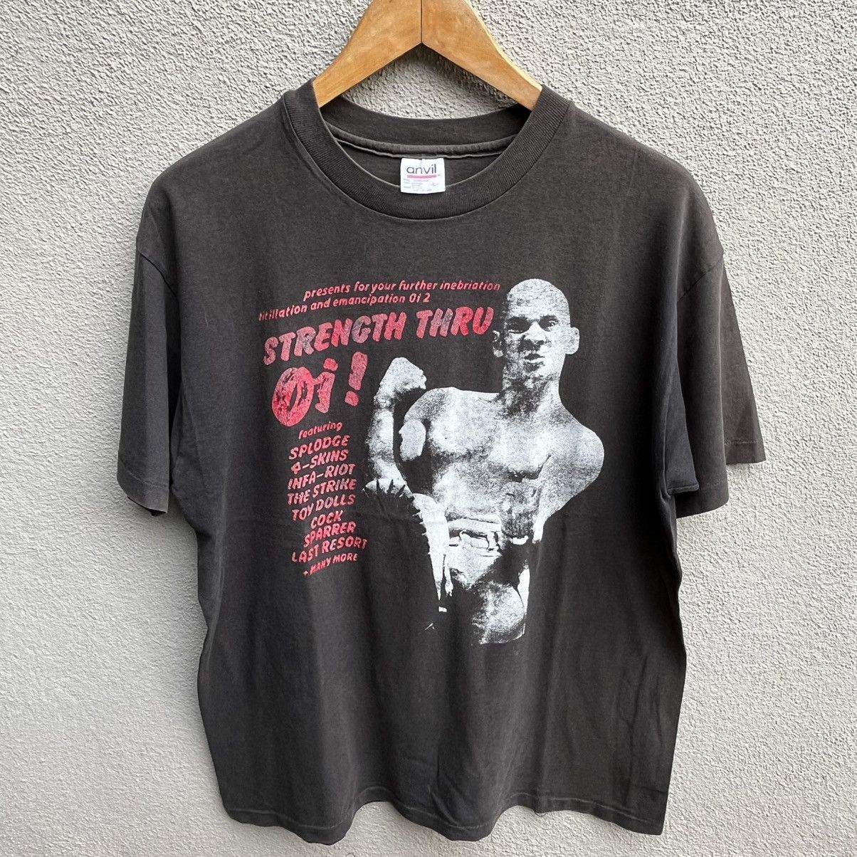 Band Tees Vintage STRENGTH THRU Oi skinhead Cock Sparrer Toy Dolls Size US L / EU 52-54 / 3 - 2 Thumbnail
