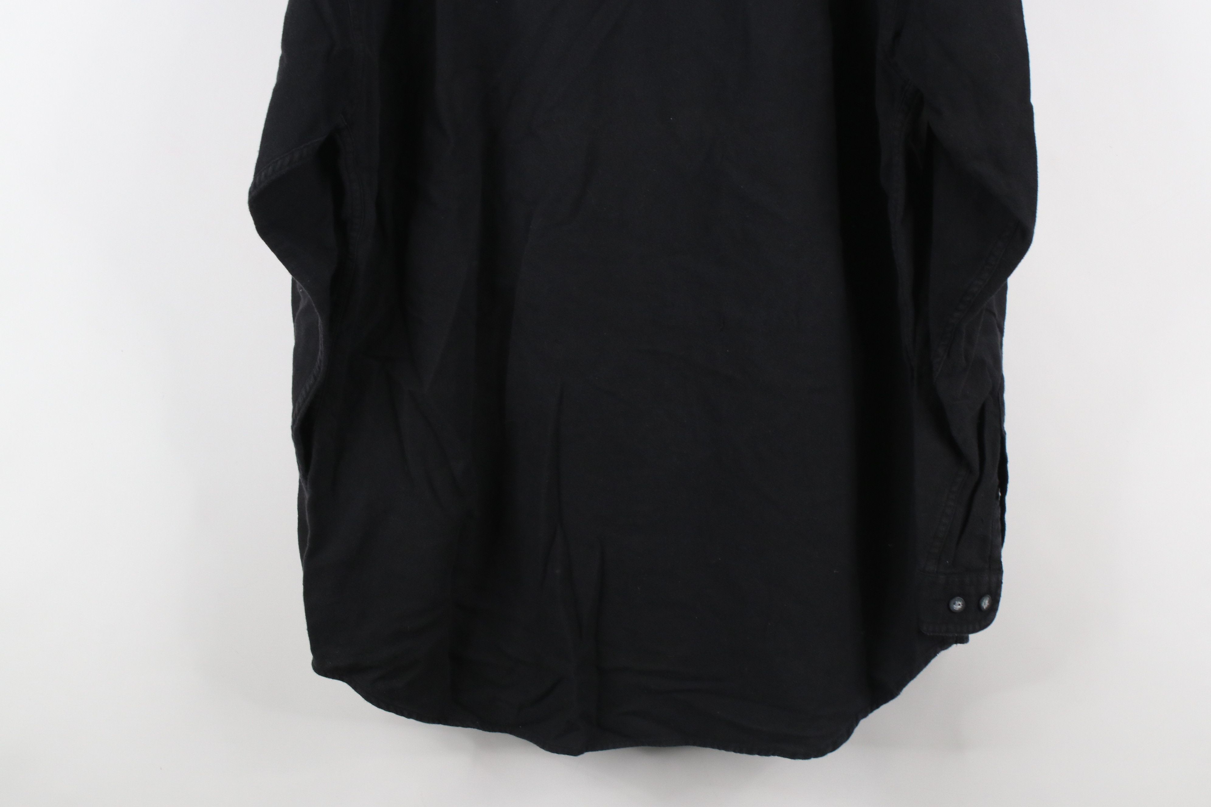 Vintage Vintage 90s Streetwear Flannel Collar Button Shirt Black Size US M / EU 48-50 / 2 - 13 Thumbnail