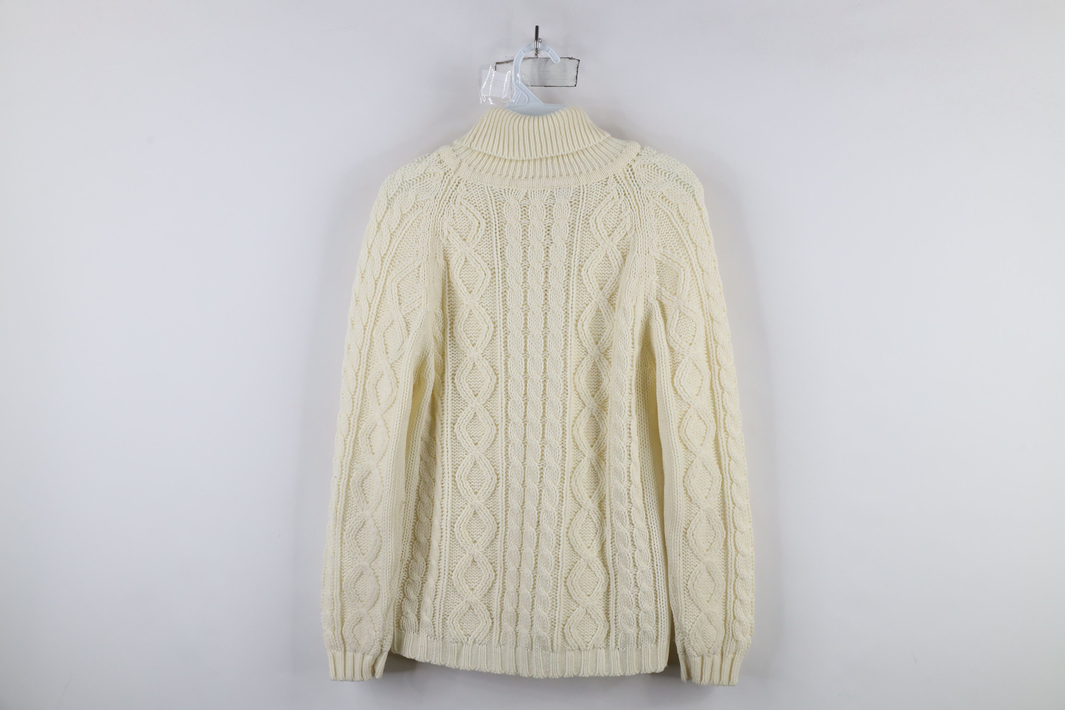 Vintage Vintage 60s 70s Streetwear Knit Fisherman Turtleneck Sweater Size M / US 6-8 / IT 42-44 - 7 Thumbnail