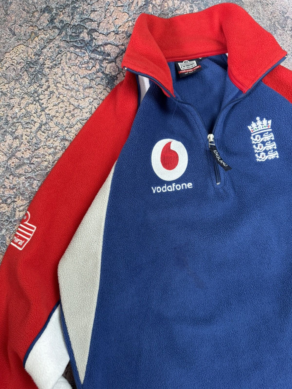 Vintage England Cricket 2000's Admiral Fleece Track Jacket Rare Size US L / EU 52-54 / 3 - 5 Thumbnail