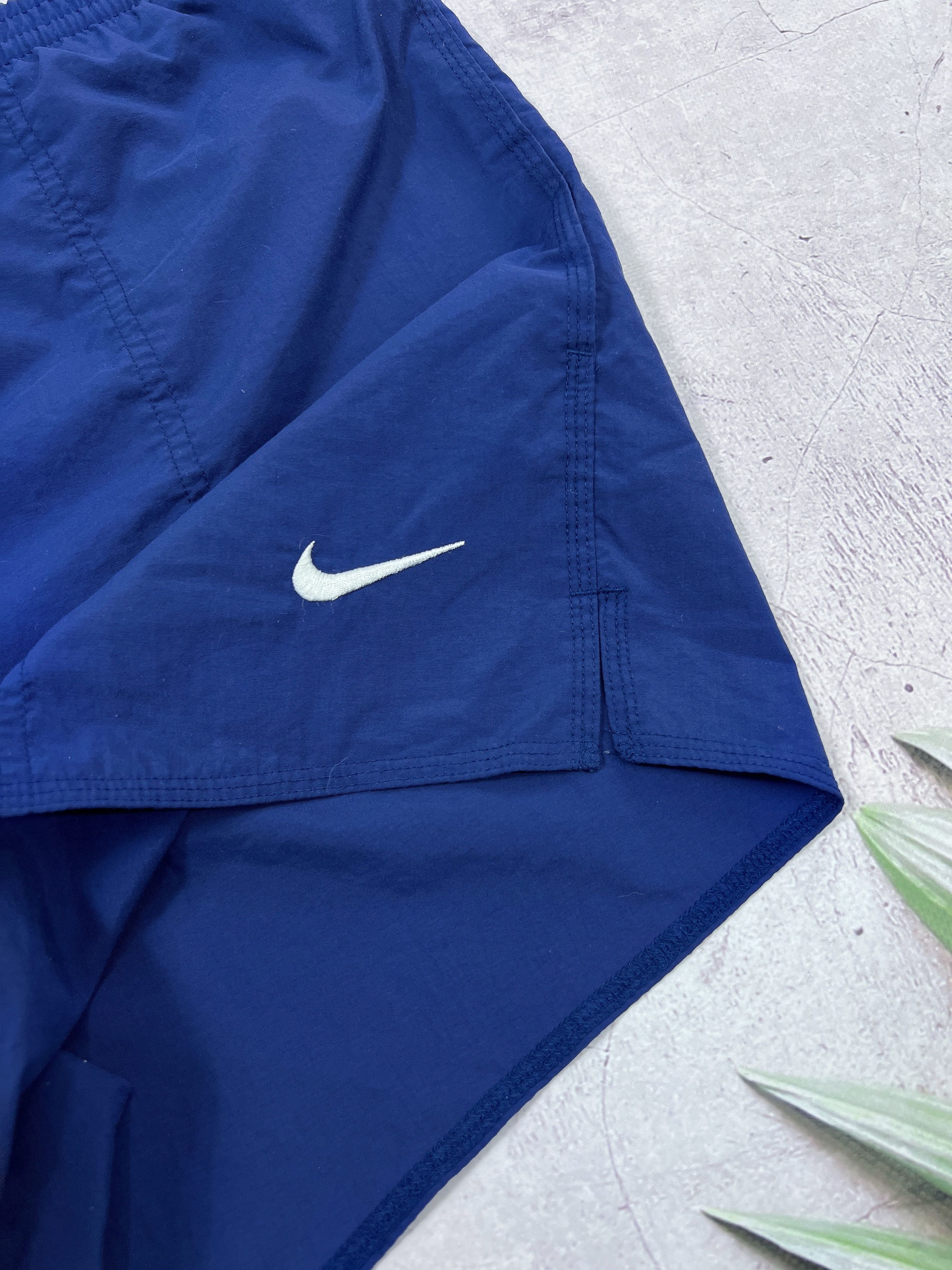 Nike × Vintage Vintage Nike Shorts Swoosh Logo Dark Blue Size US 36 / EU 52 - 6 Thumbnail