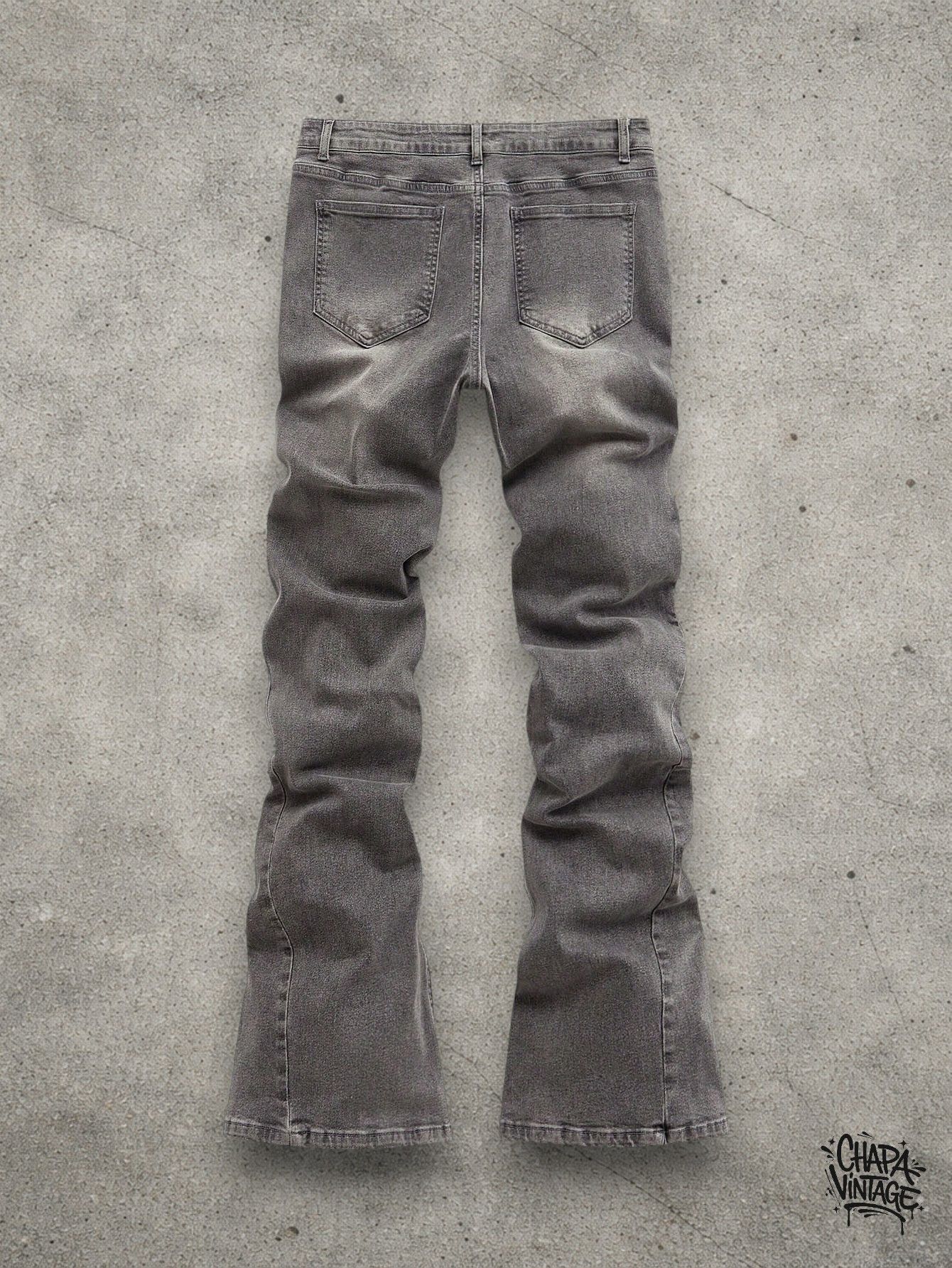 Japanese Brand Slim stacked washed jeans Size US 32 / EU 48 - 2 Thumbnail