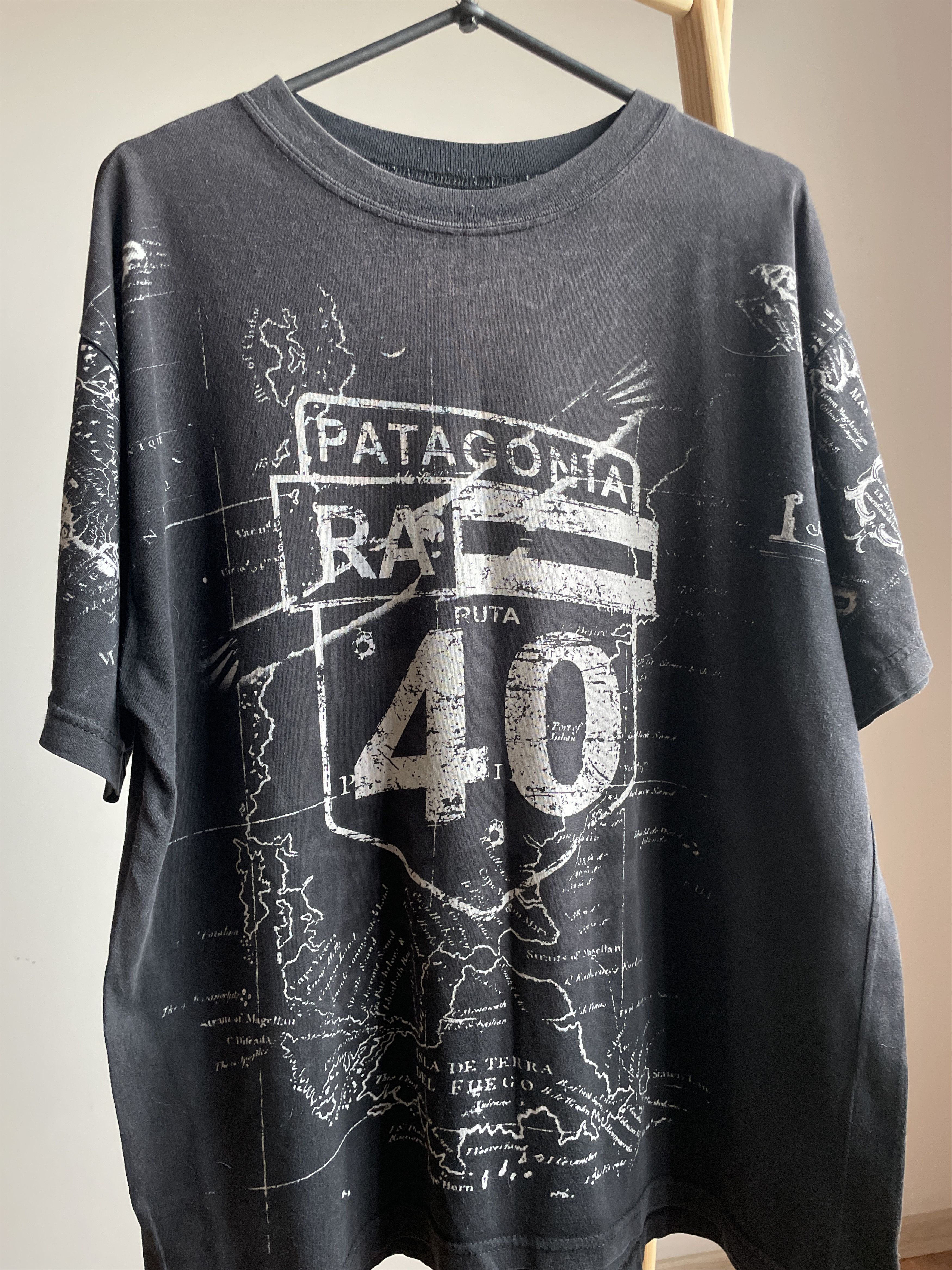 Vintage Vintage 90's Patagonia Ruta 40 All Over Print T-Shirt Size US XL / EU 56 / 4 - 3 Thumbnail