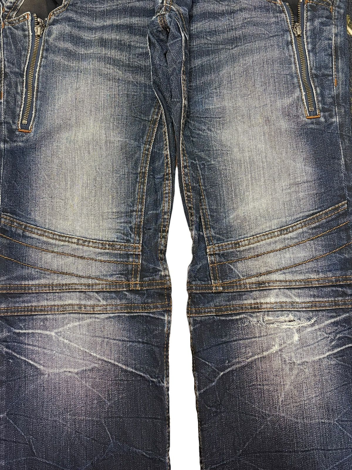 Tornado Mart Vintage Nicole Club Homme Distressed Flare Jeans Size US 34 / EU 50 - 3 Thumbnail