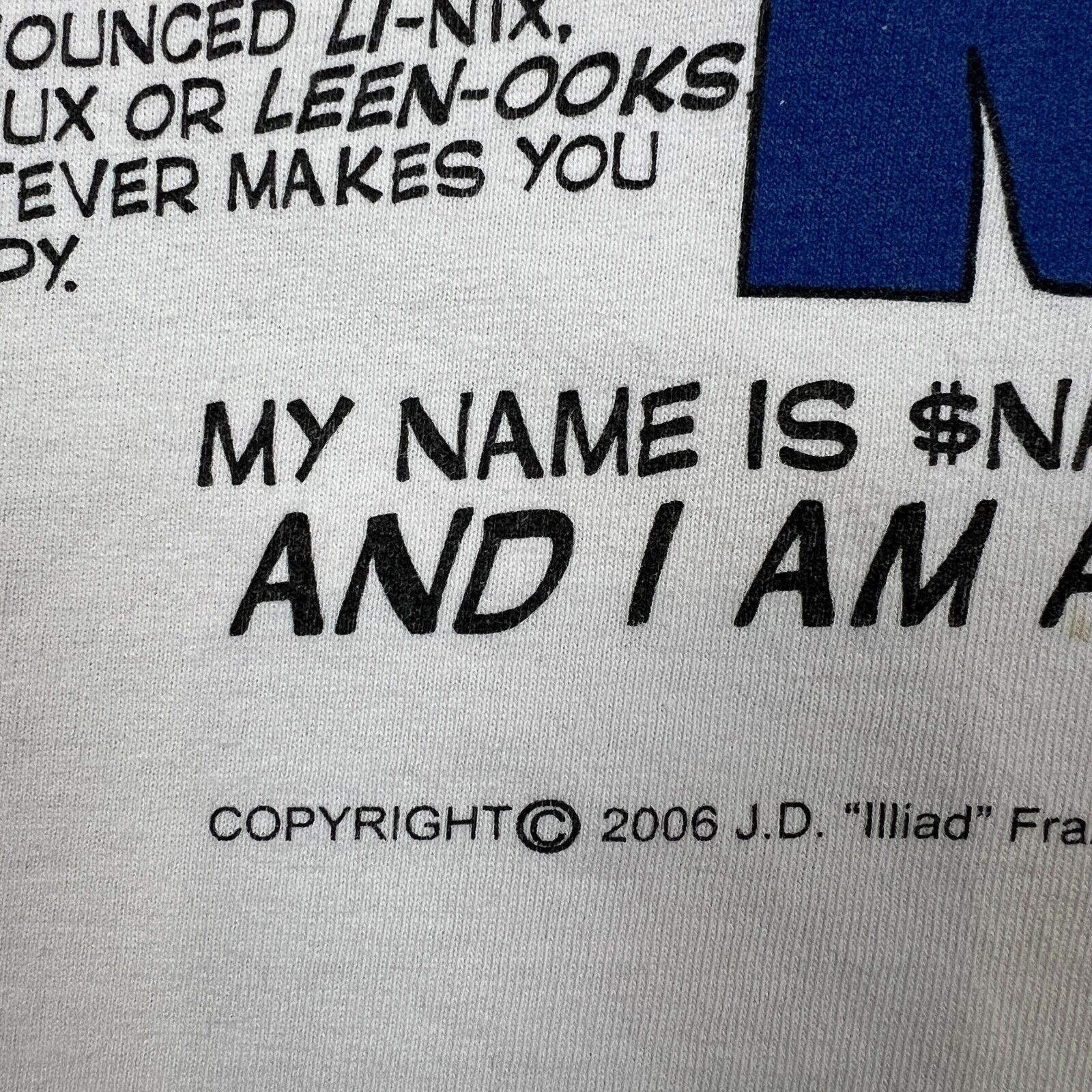 Vintage Vintage 2006 Linux Fund T Shirt I Am A Geek Tech Promo Tee Size US L / EU 52-54 / 3 - 4 Thumbnail