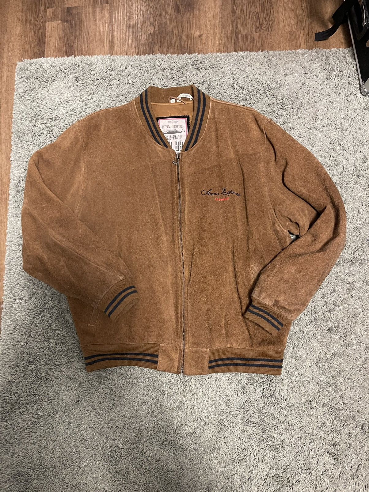 Other Vintage Aero-France/Leather Bomber Jacket/Size L Size US L / EU 52-54 / 3 - 4 Thumbnail