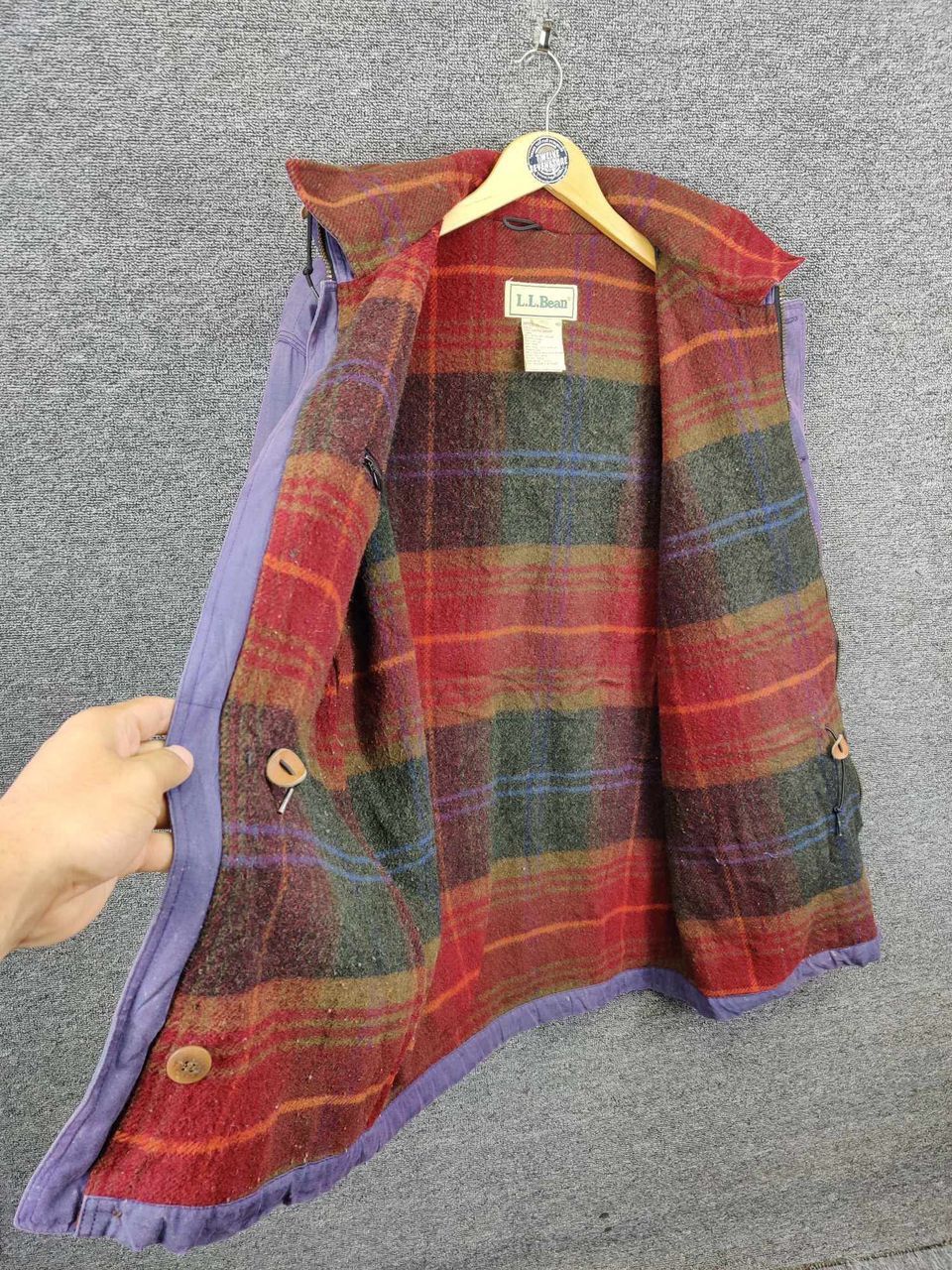 L.L. Bean Vintage L.L. Bean Canvas Wool Lined Hoodie Jacket Size US M / EU 48-50 / 2 - 8 Thumbnail