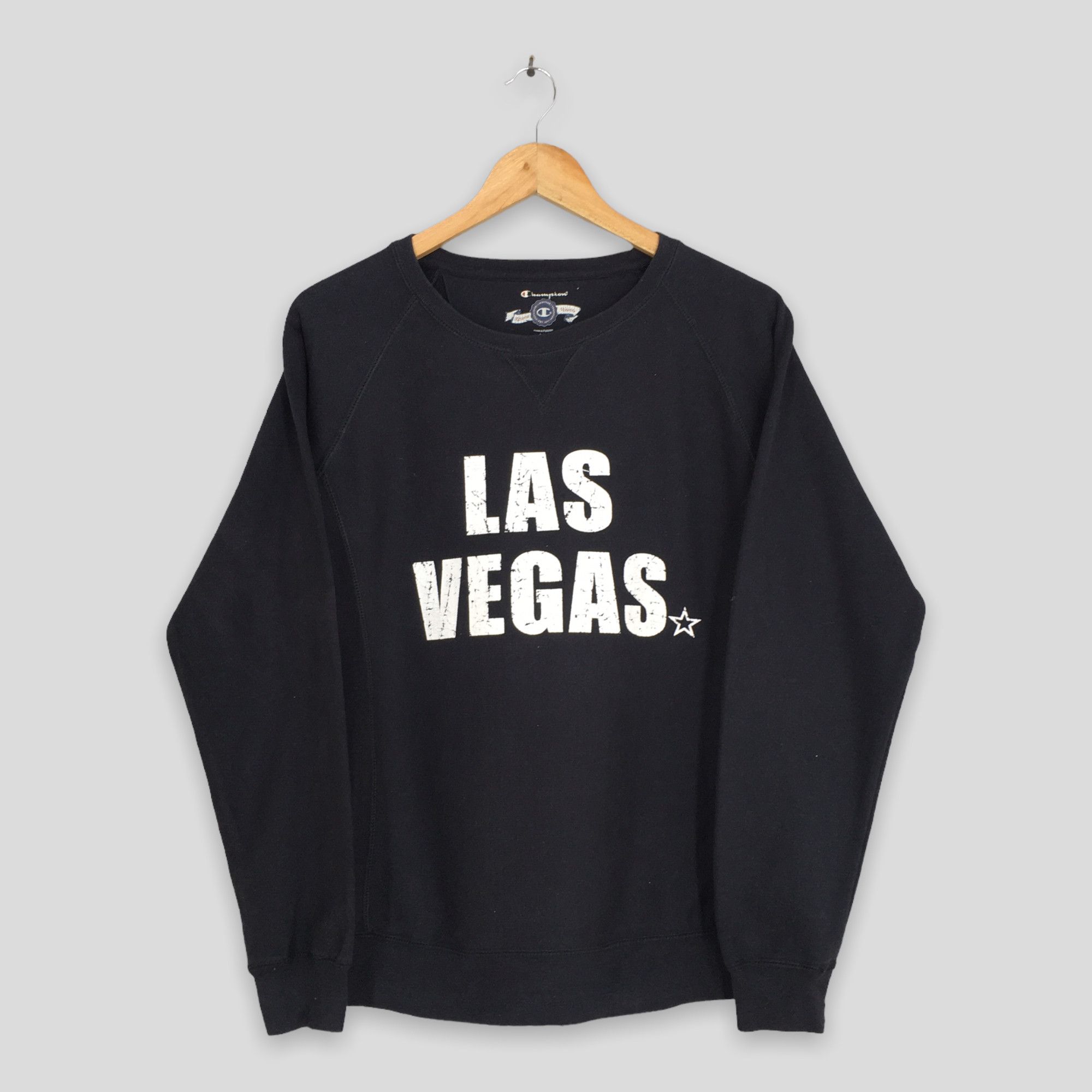 Champion × Vintage Vintage Las Vegas Usa Black Sweatshirt Small Size US S / EU 44-46 / 1 - 1 Thumbnail