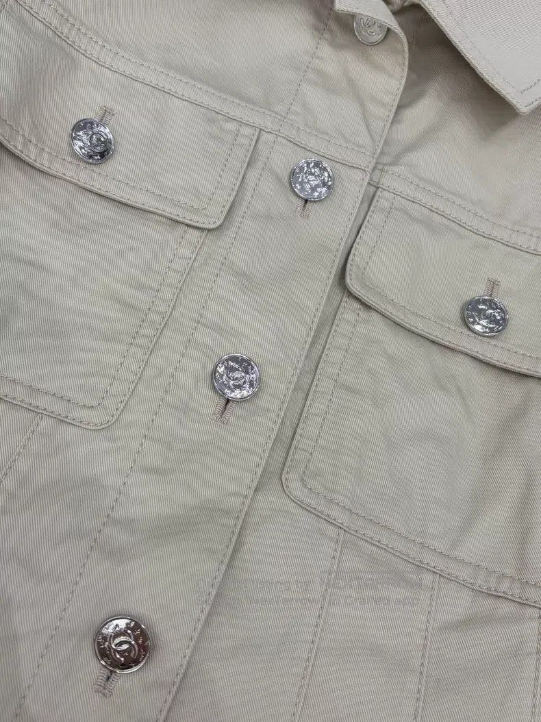 Chanel Chanel Beige denim jacket Size S / US 4 / IT 40 - 3 Thumbnail