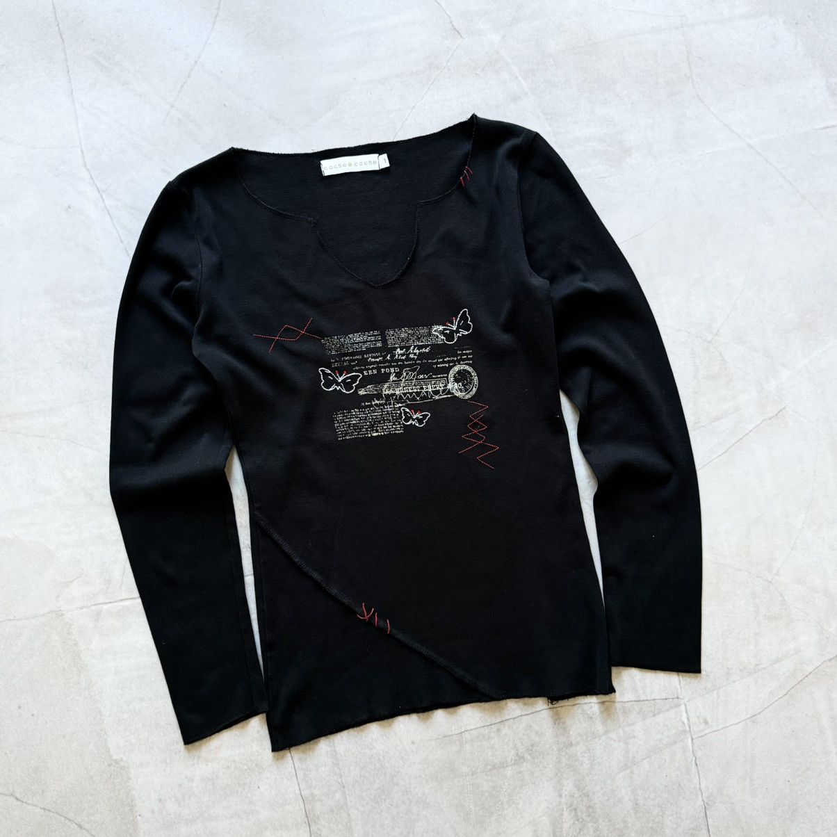Hysteric Glamour 00s Butterfly Poem Y2K T Shirt Hysteric Glamour Vibe Size S / US 4 / IT 40 - 1 Thumbnail