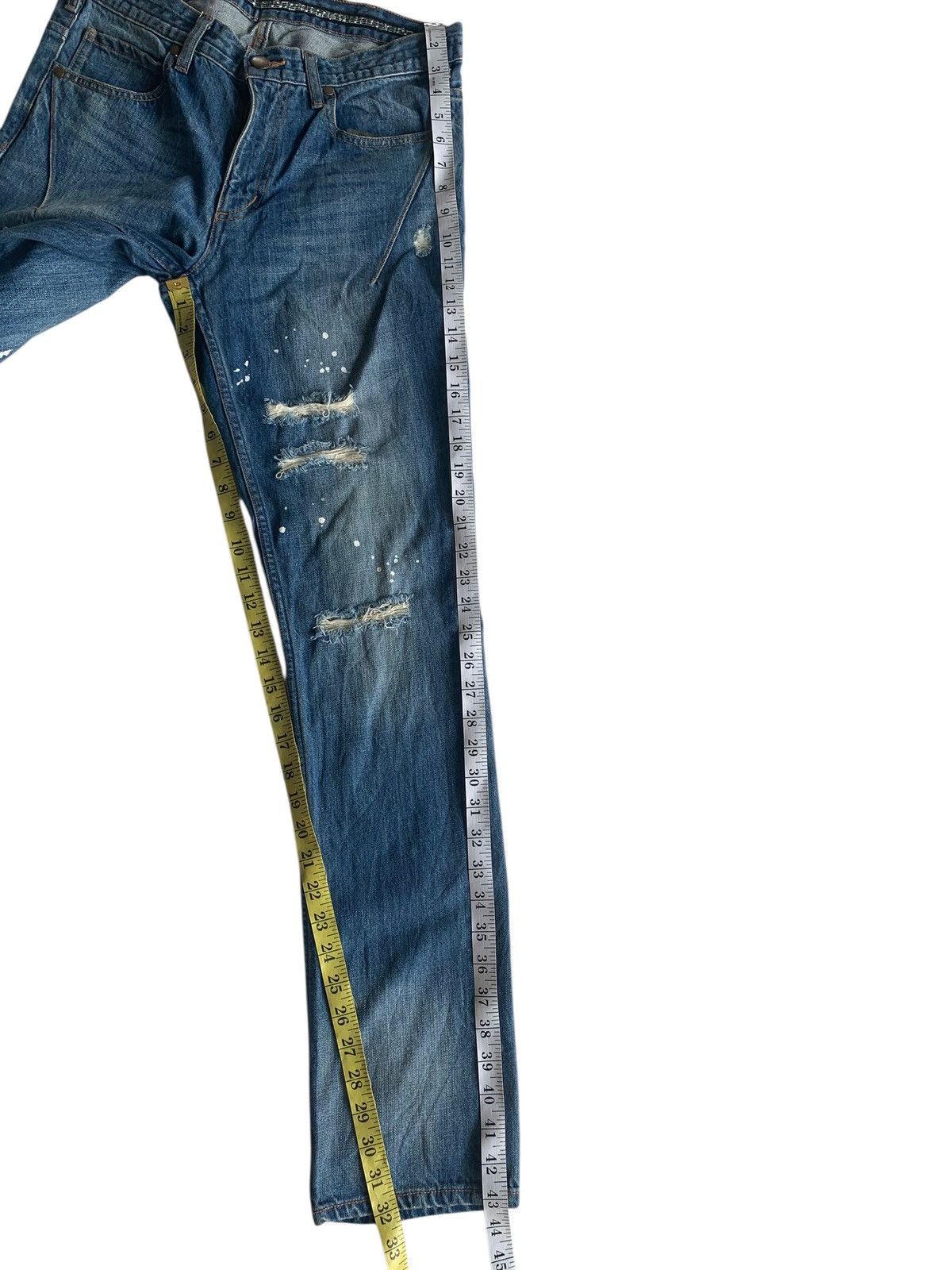 Kapital NUMBER (N)INE PATCHWORK MUSIC NOTE DISTRESSED DENIM JEANS Size US 30 / EU 46 - 20 Thumbnail