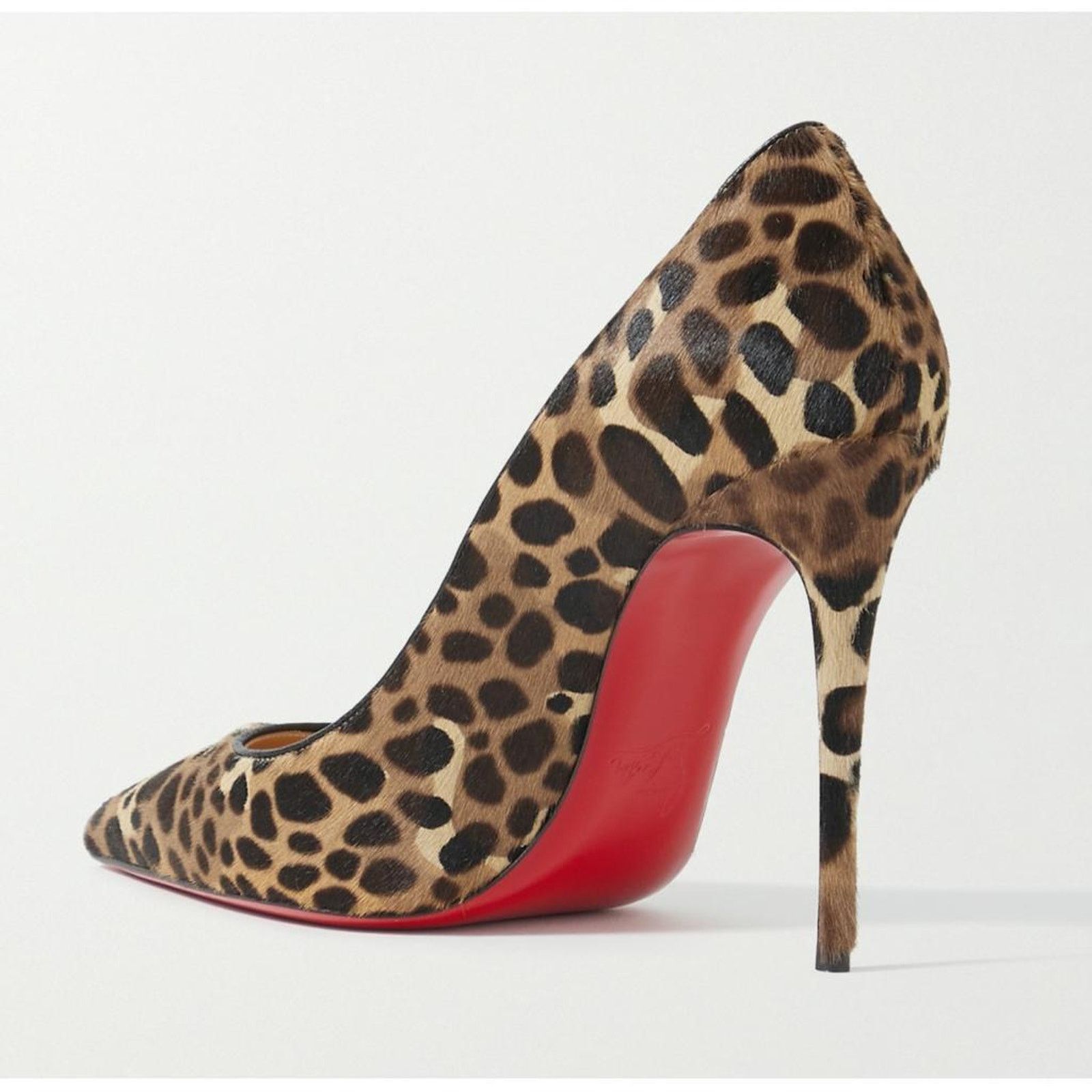 Christian Louboutin Kate 100 Pony Madagascar Leopard Black Brown Heel Pump 40 Size US 10 / IT 40 - 8 Thumbnail