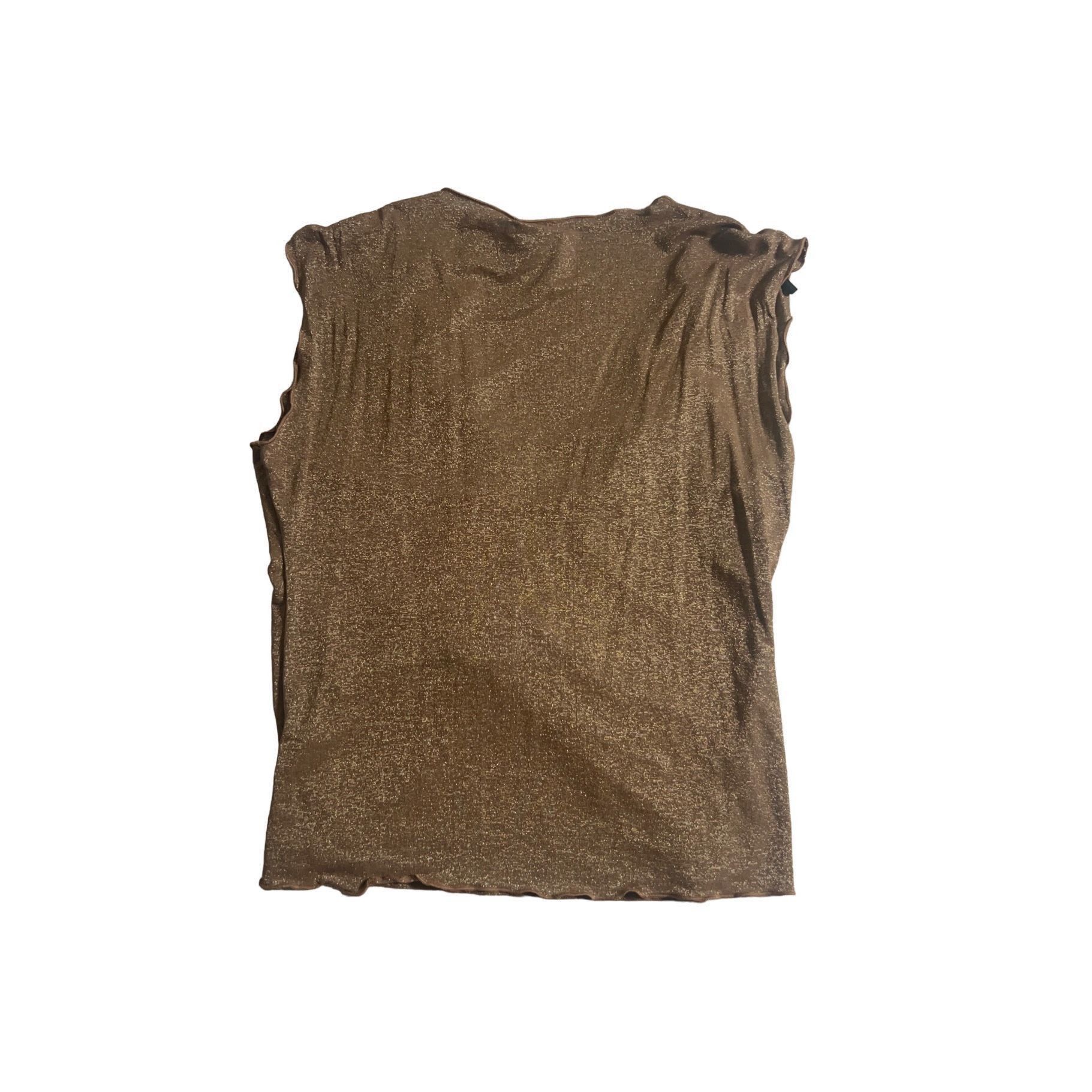 Vintage Vintage One West Brown Gold Top Large Size L / US 10 / IT 46 - 5 Thumbnail