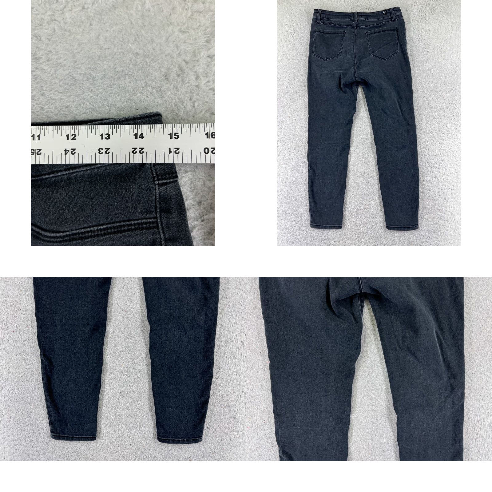 Denime One Republic For All Jeans Womens 12 Black Denim Skinny Mid Rise 28x25 Vintage No Size 34" / US 12 / IT 48 - 9 Thumbnail