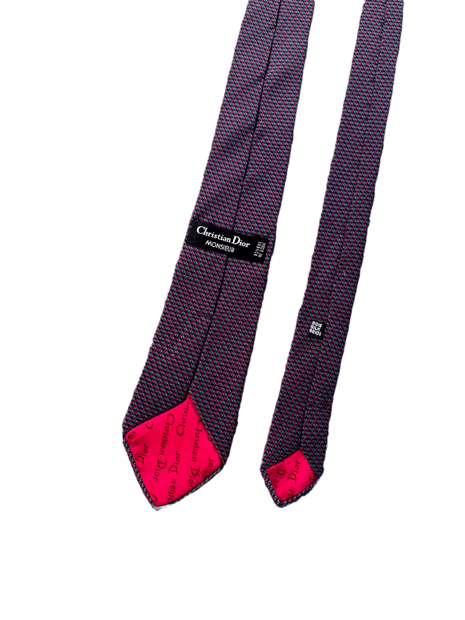 Christian Dior Monsieur × Dior 🔴 CHRISTIAN DIOR AUTHENTIC 100% SILK LUXURY FRANCE Y2K TIE Size ONE SIZE - 4 Thumbnail