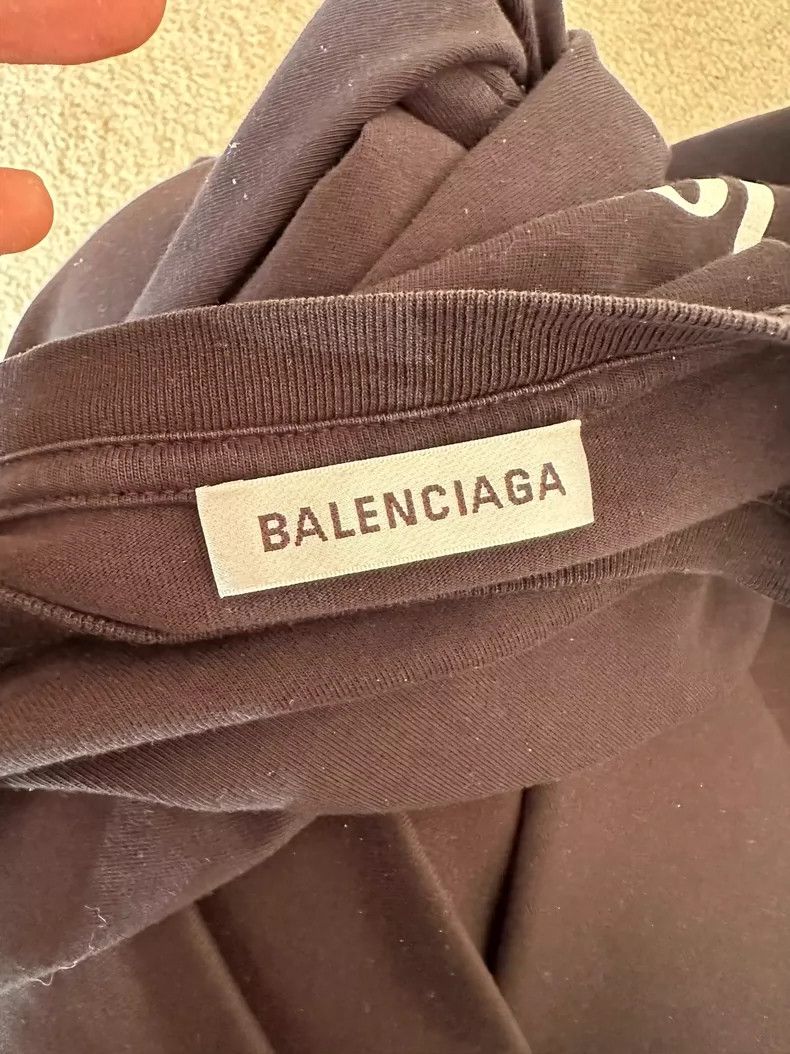 Balenciaga Balenciaga Short Sleeve T-Shirt, Size XS, Classic Wave Pri Size US XS / EU 42 / 0 - 2 Thumbnail
