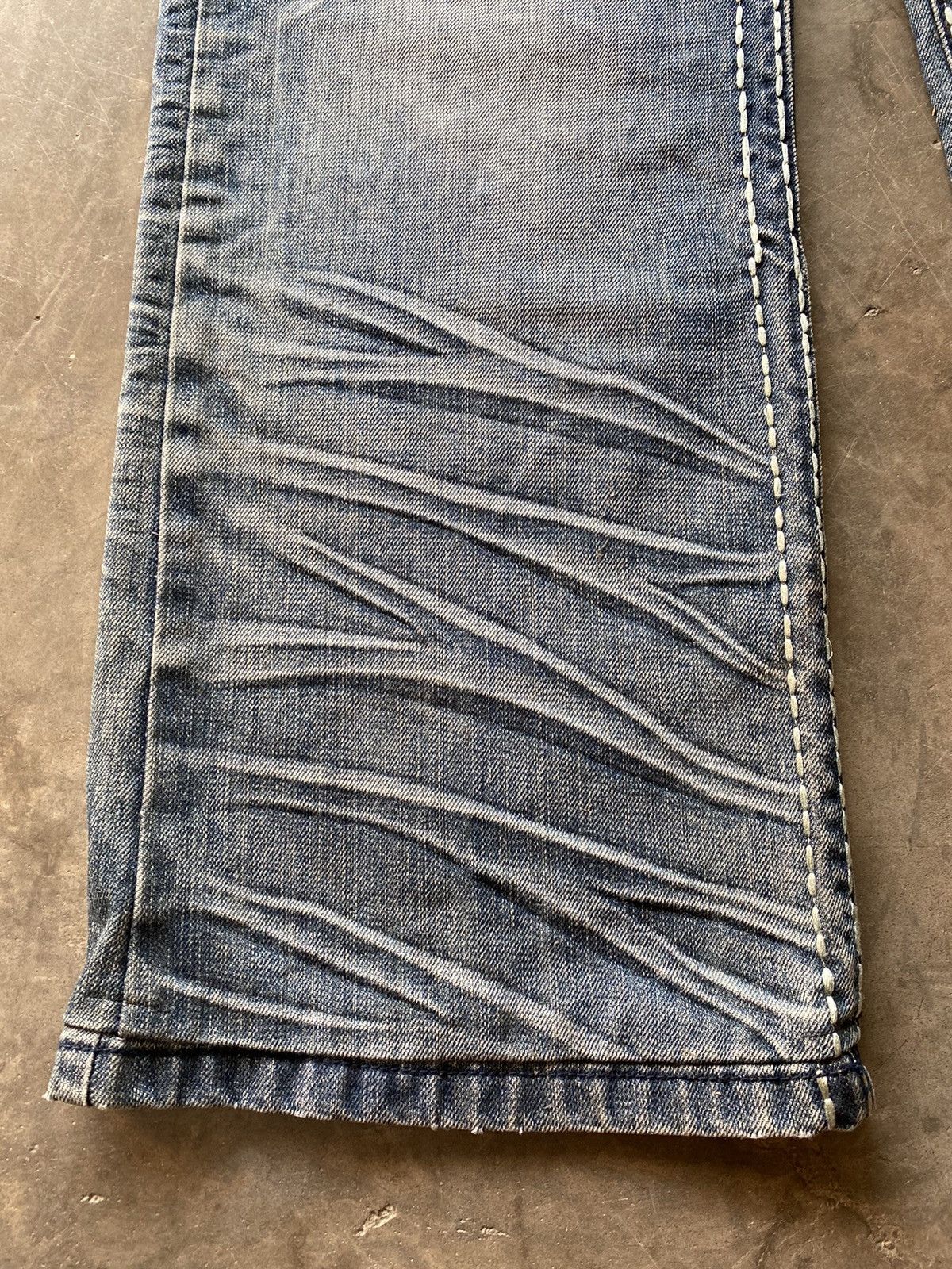 Hysteric Glamour × Japanese Brand × Tornado Mart Baggy Jeans Japanese Smash Wash Blue Distressed Denim Size US 34 / EU 50 - 8 Thumbnail