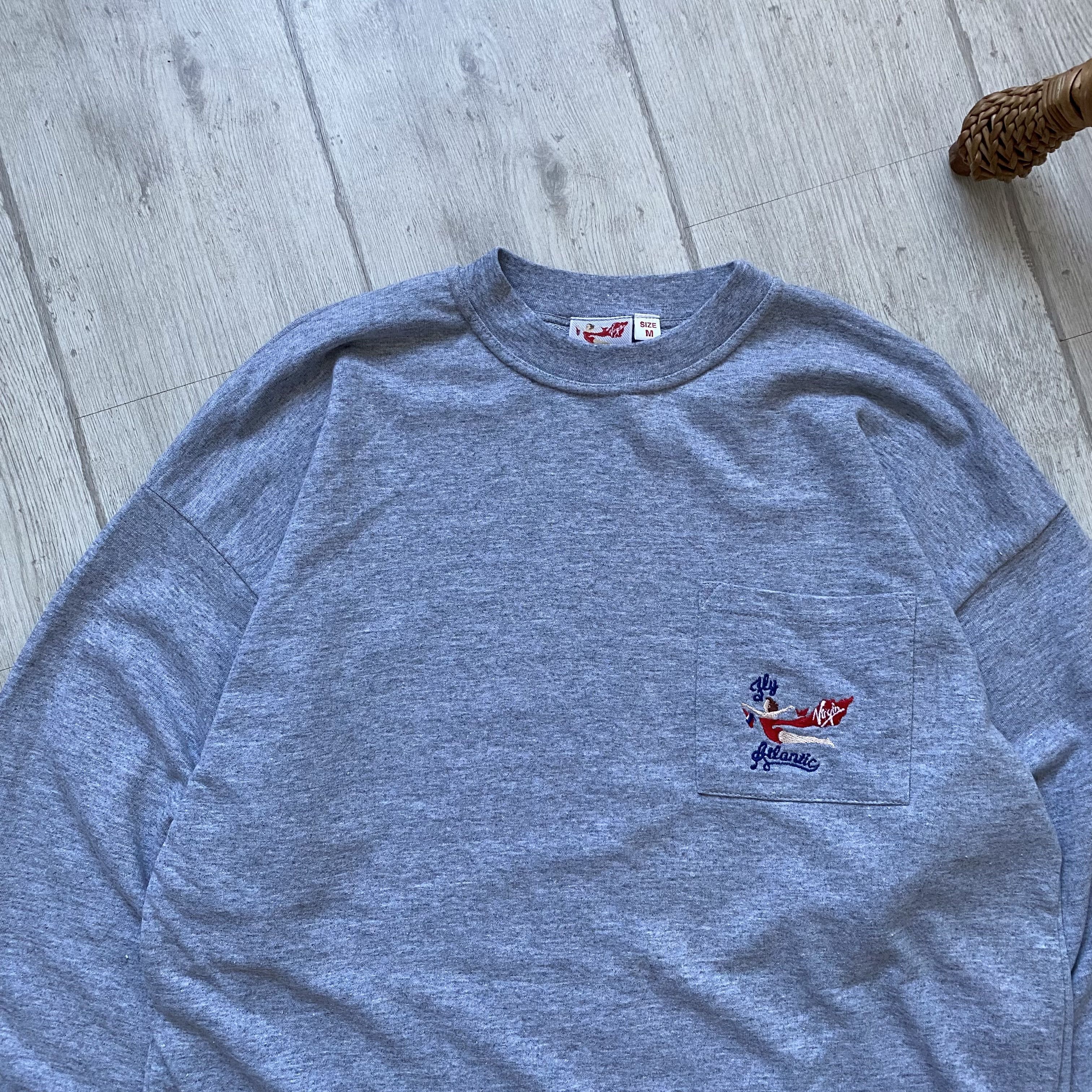 Russell Athletic Vintage 90s Virgin Atlantic Naked Woman Advertb Longsleeve Size US M / EU 48-50 / 2 - 3 Thumbnail