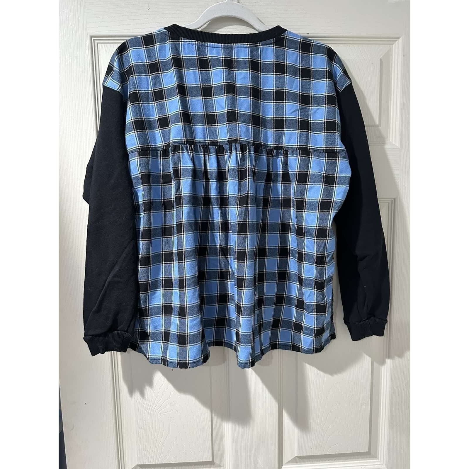 & Other Stories Anthropologie Pilcro Black/Blue Sweatshirt Size M A003304 Size M / US 6-8 / IT 42-44 - 10 Thumbnail