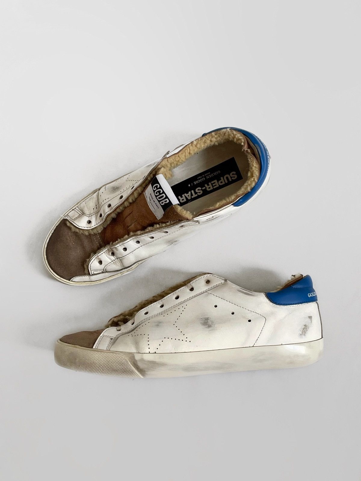 Golden Goose Super-Star leather/fur sneakers