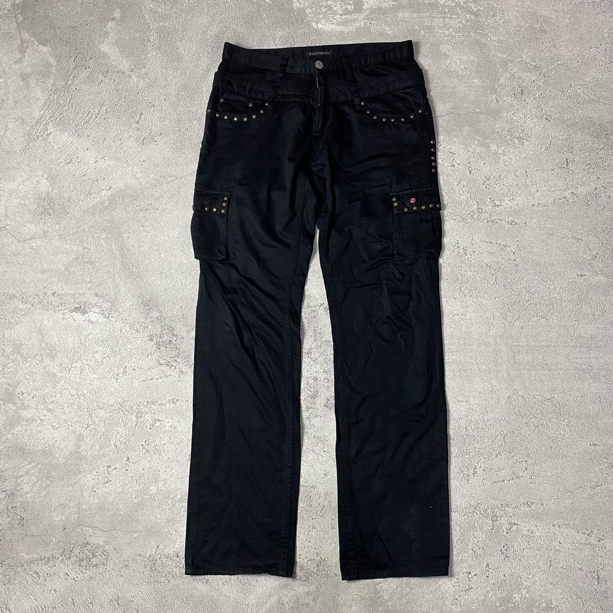 14th Addiction × If Six Was Nine × Japanese Brand Wild Khakis Double Waist Studed Cargo Pants Size US 32 / EU 48 - 1 Thumbnail
