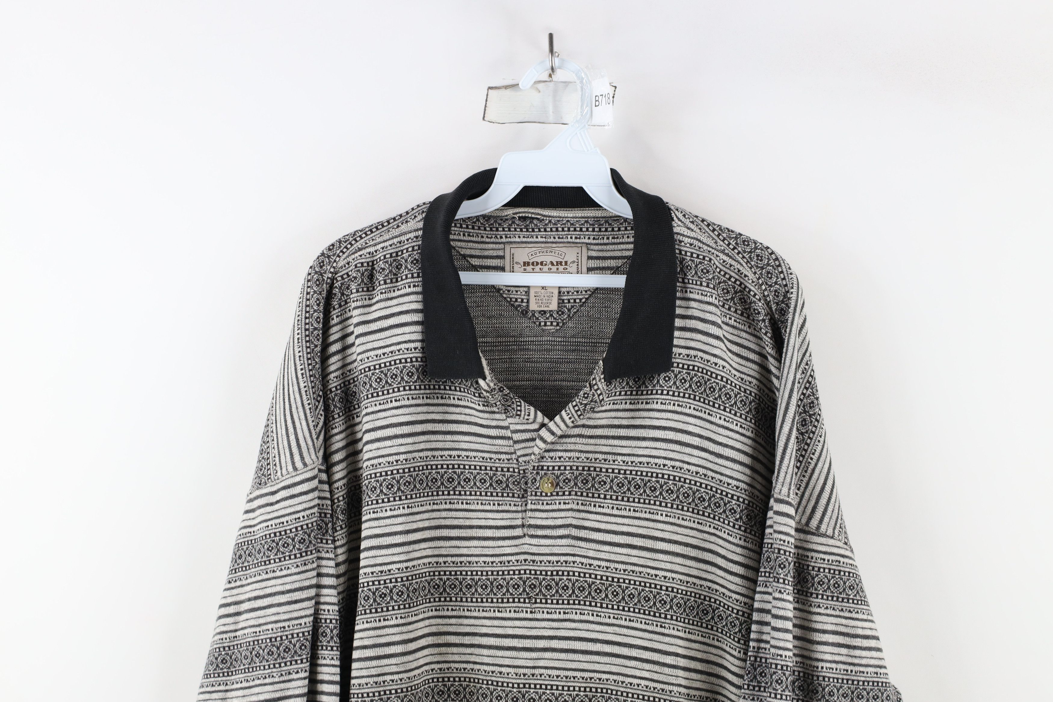 Vintage Vintage 90s Streetwear Long Sleeve Rugby Polo Shirt Size US XL / EU 56 / 4 - 2 Thumbnail