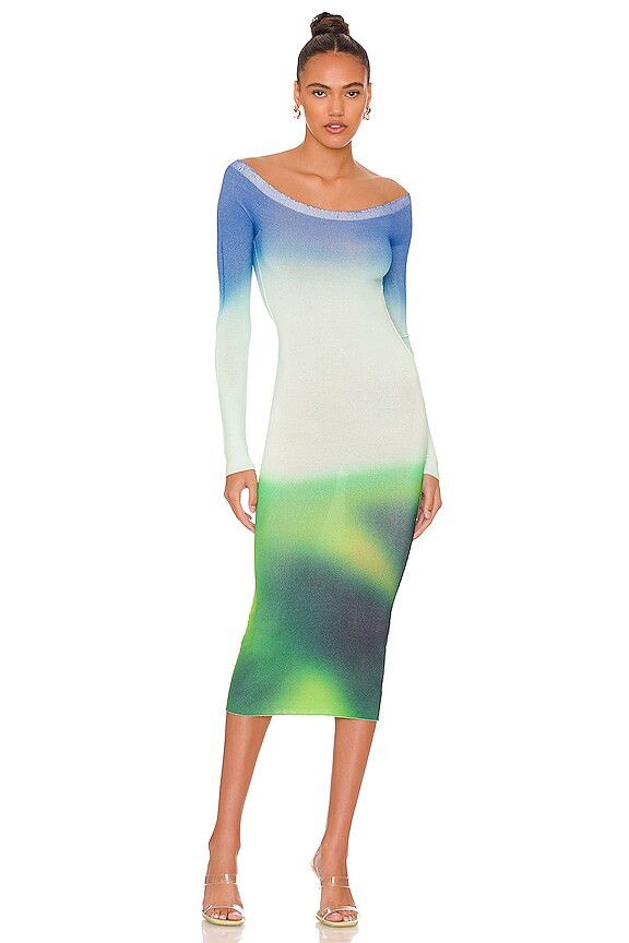 Off-White o1y1125 Midi Dress in Multicolor Size L / US 10 / IT 46 - 1 Thumbnail
