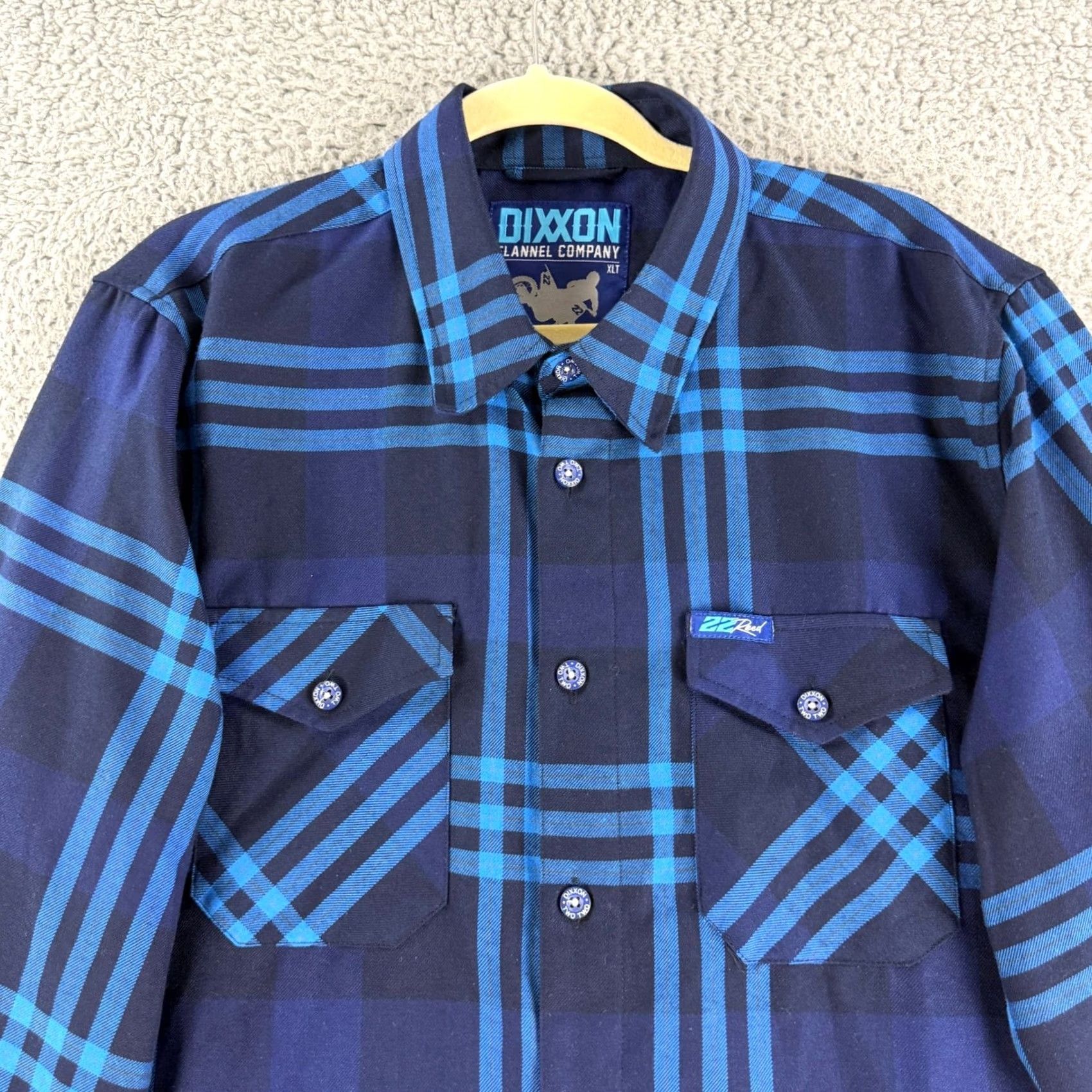 Vintage Dixxon Flannel Company Shirt Mens XLT Blue Plaid D-Tech Button Down Size US XL / EU 56 / 4 - 2 Thumbnail