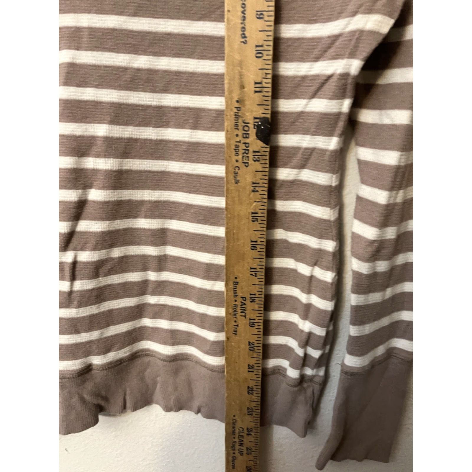 Old Navy Old Navy Scoop Neck Long Sleeve Striped Tan Sweater Size Large Size L / US 10 / IT 46 - 4 Thumbnail