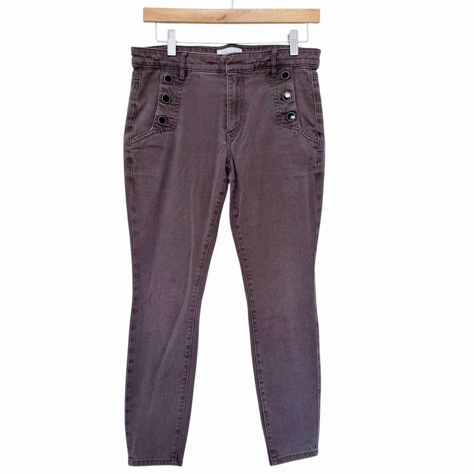 Loft Loft Brown Sailor Skinny Pants Jeans Sz 28P Size 28" / US 6 / IT 42 - 1 Thumbnail