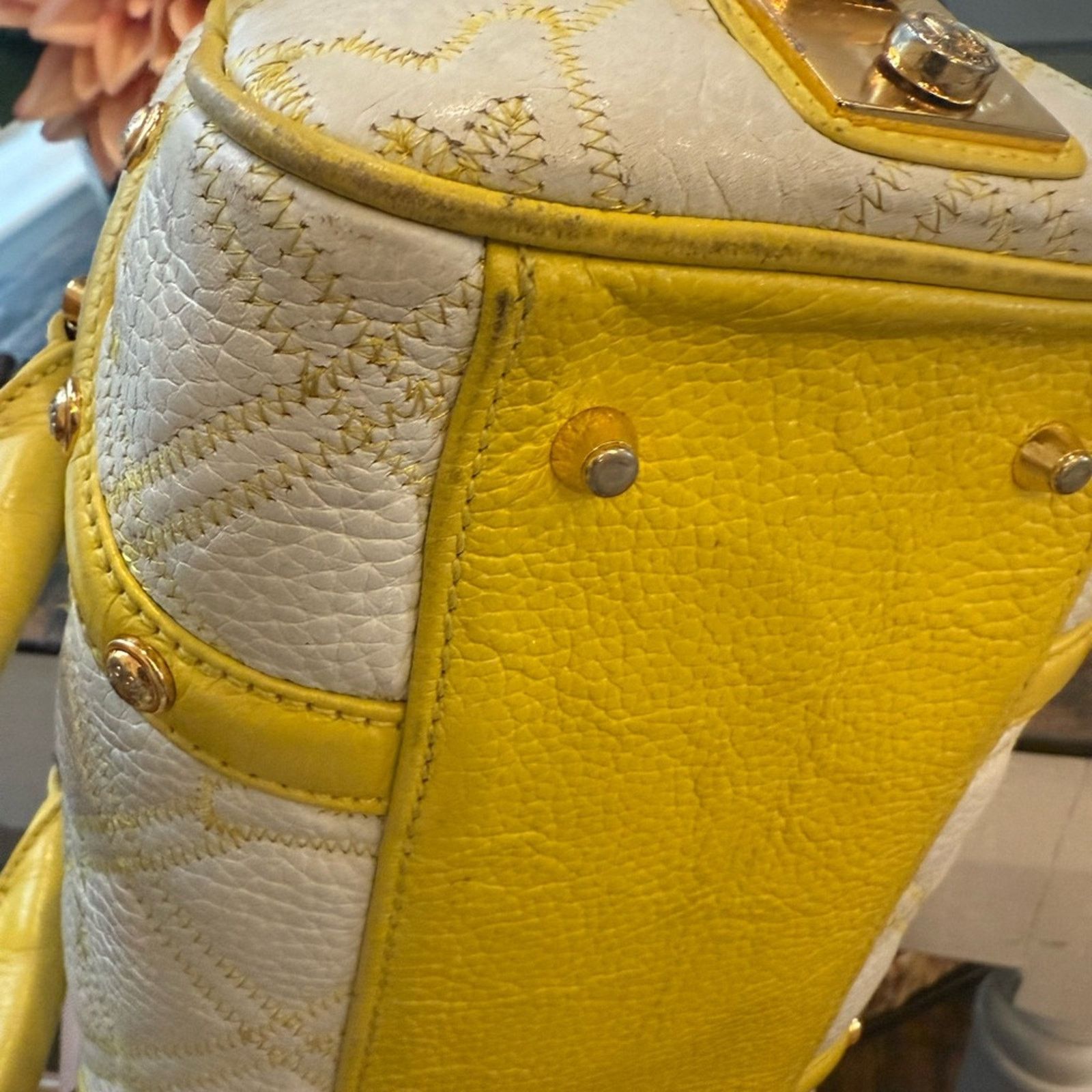 Other Metrocity Yellow and White Satchel/mini Boston 0466411 Size ONE SIZE - 11 Thumbnail