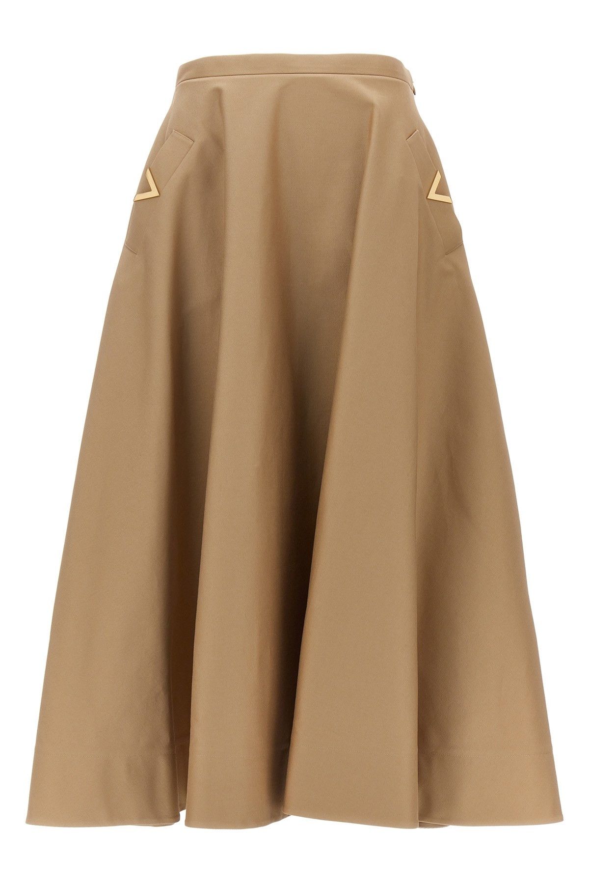 image of Valentino Garavani Valentino Full Skirt in Beige, Women's (Size 26)