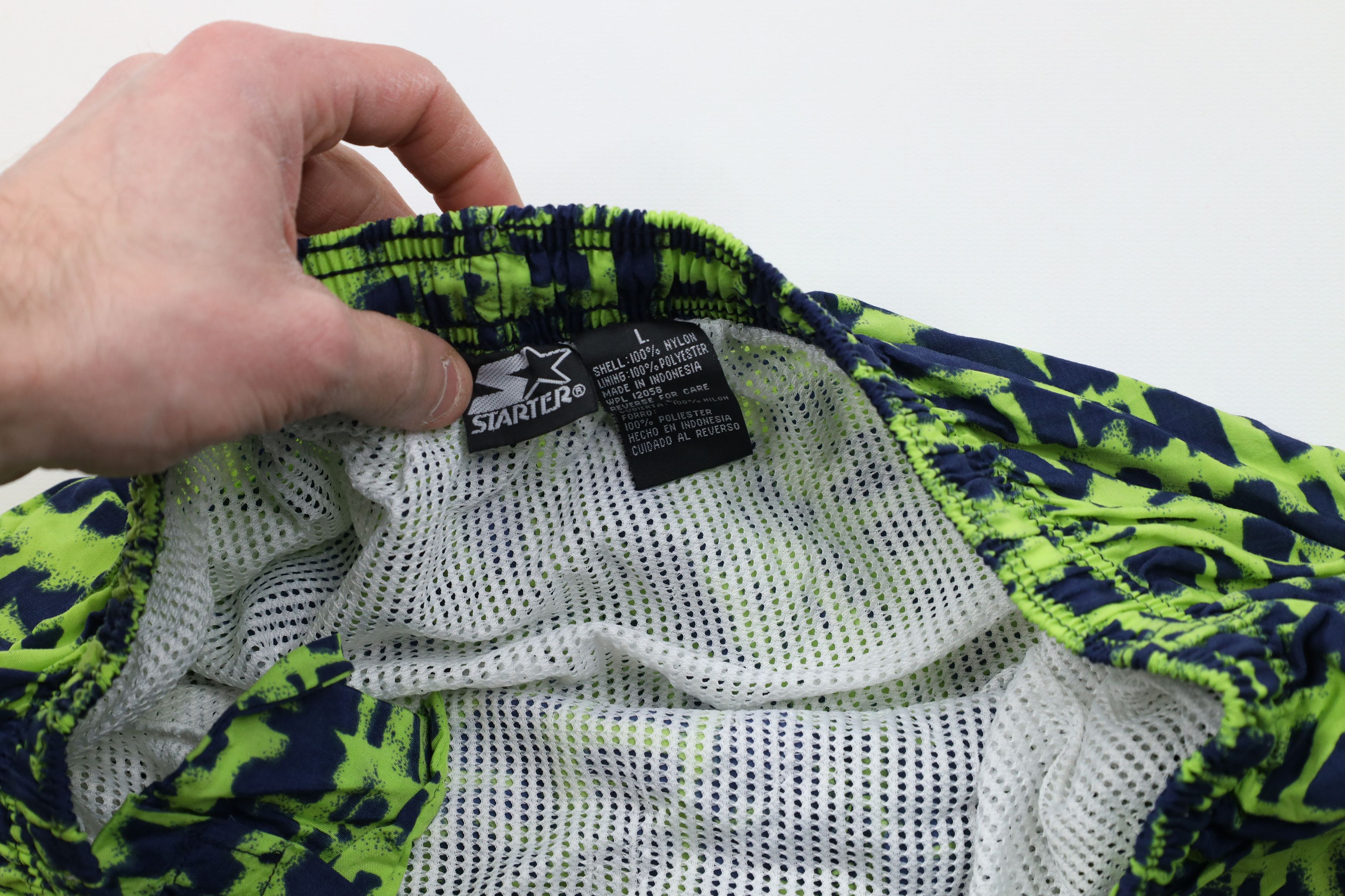 Starter Vintage 90s Starter Seahawks Above Knee Shorts Swim Trunks Size US 34 / EU 50 - 7 Thumbnail