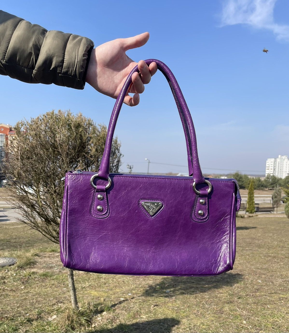 Maison Mollerus Maison Mollerus Violet Leather Bag Size ONE SIZE - 14 Thumbnail