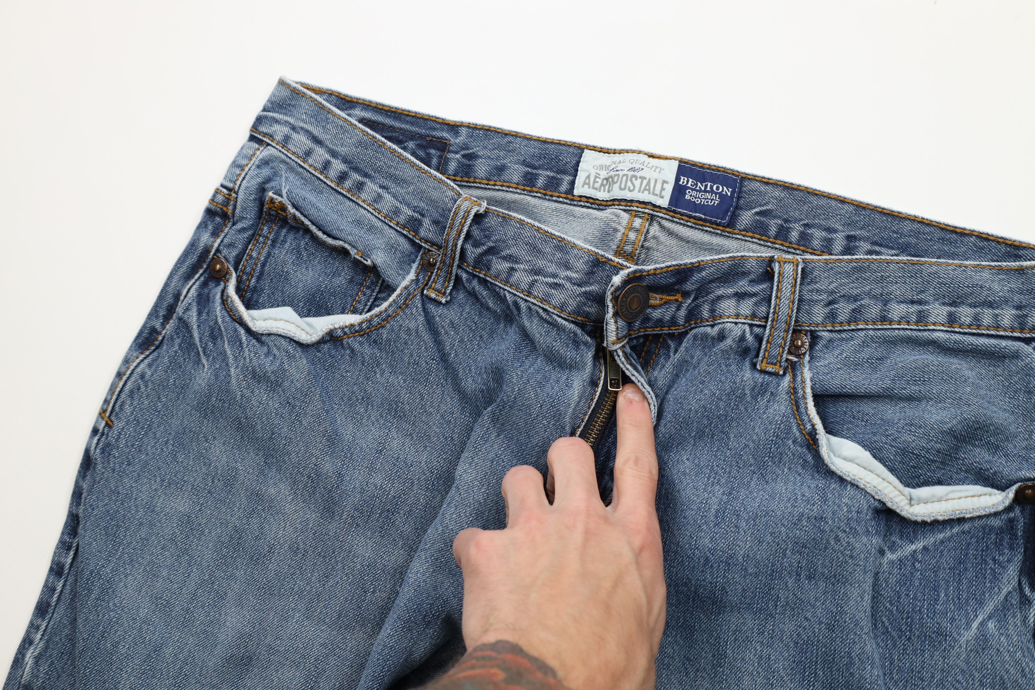 Aeropostale Vintage Y2K Aeropostale Wide Leg Bootcut Denim Jeans Blue Size US 36 / EU 52 - 8 Thumbnail